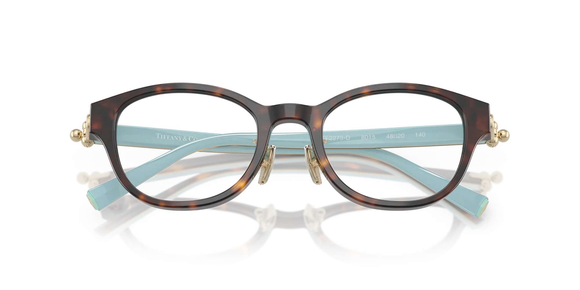 Tiffany TF2273D 8015 Montature da vista Acetato Tartaruga Rotonda Normale - immagine 2