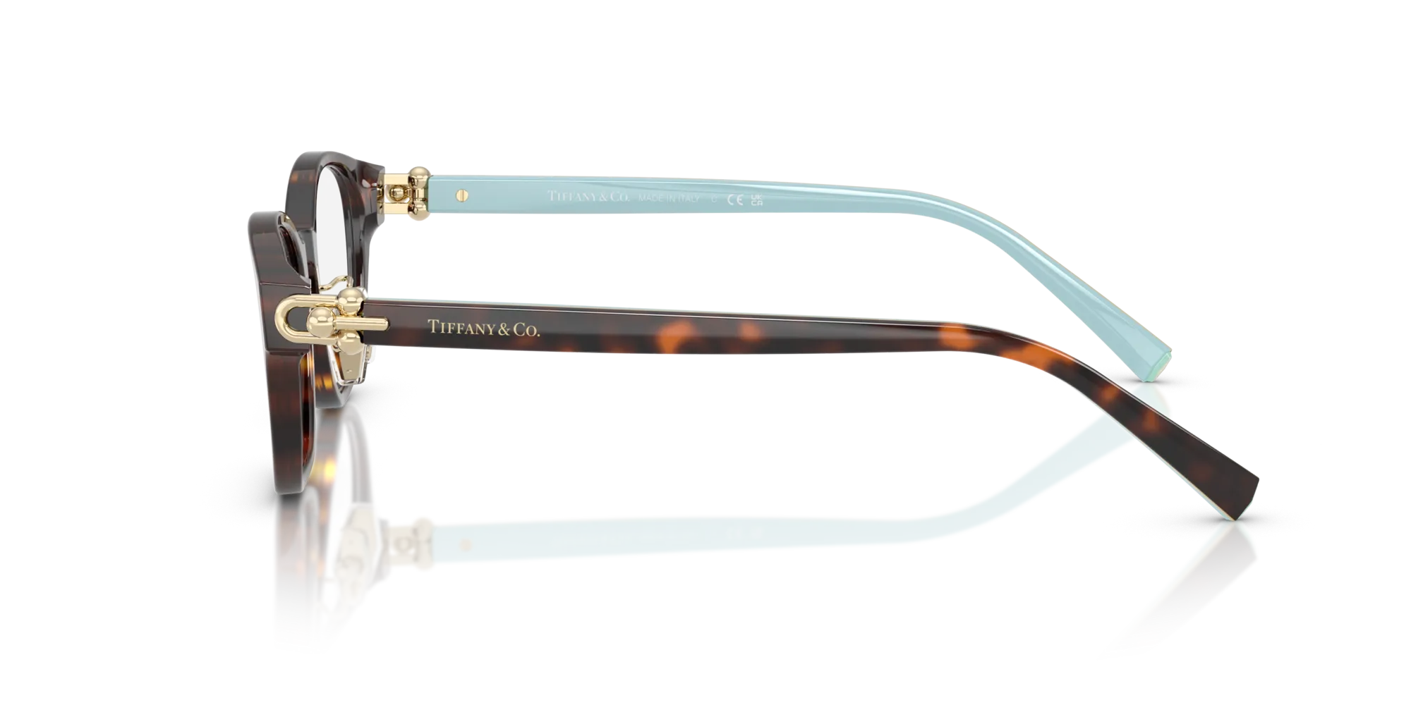 Tiffany TF2273D 8015 Montature da vista Acetato Tartaruga Rotonda Normale - immagine 4