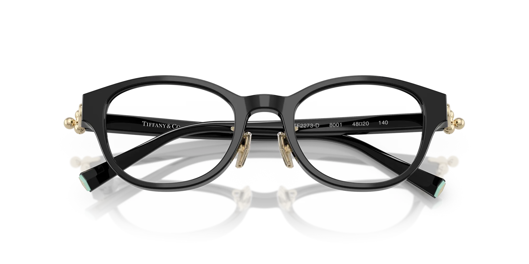 Tiffany TF2273D 8001 Montature da vista Acetato Nero Rotonda Normale - immagine 2