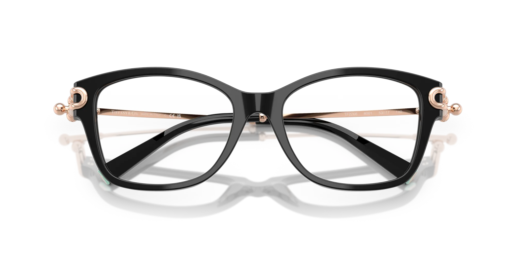 Tiffany TF2266 8001 Montature da vista Acetato Nero Farfalla Normale - immagine 2