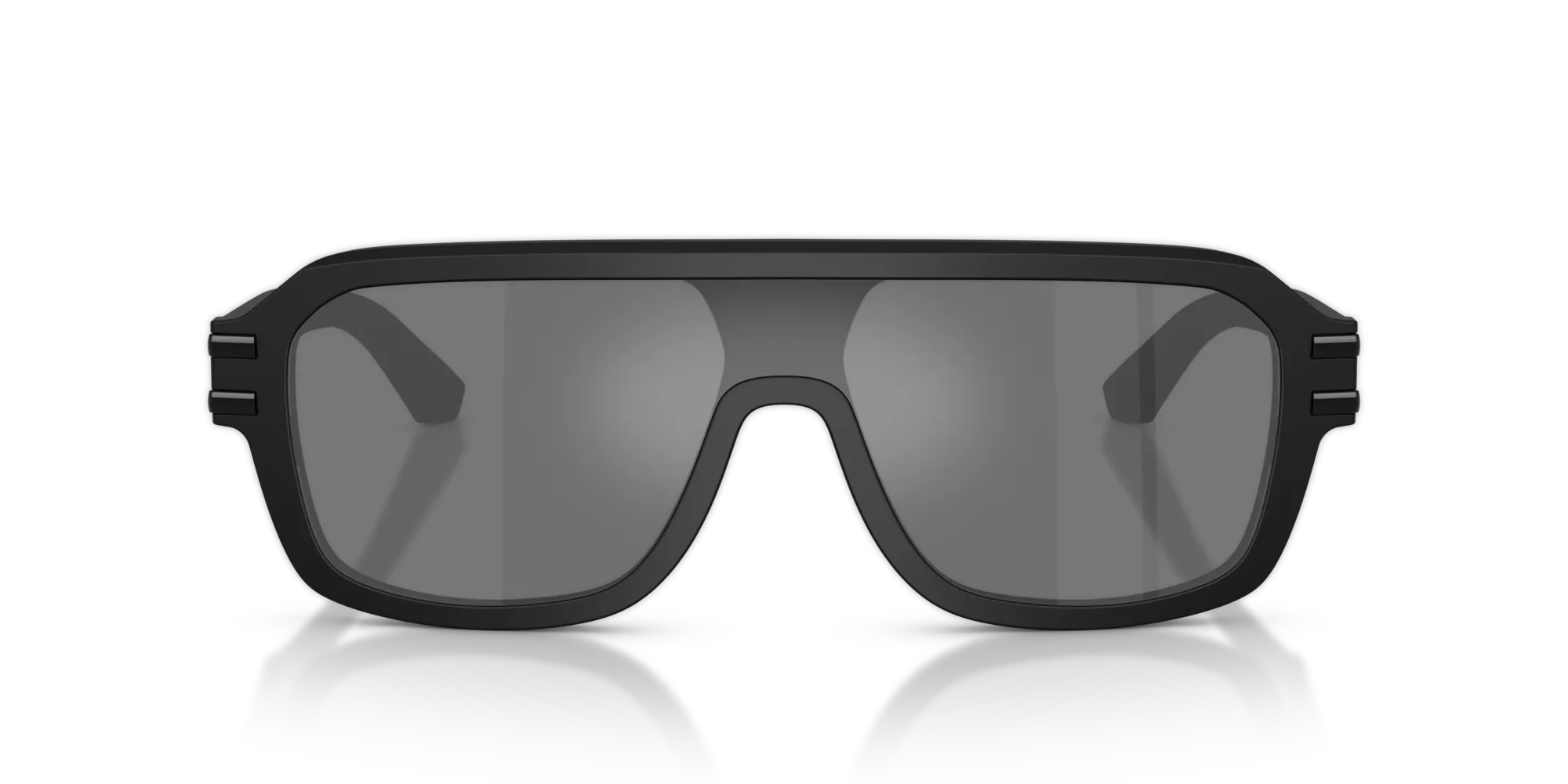 Dolce & Gabbana DG4507 25256G Occhiali da sole Acetato Nero Grigio Pilot Specchiate - immagine 3