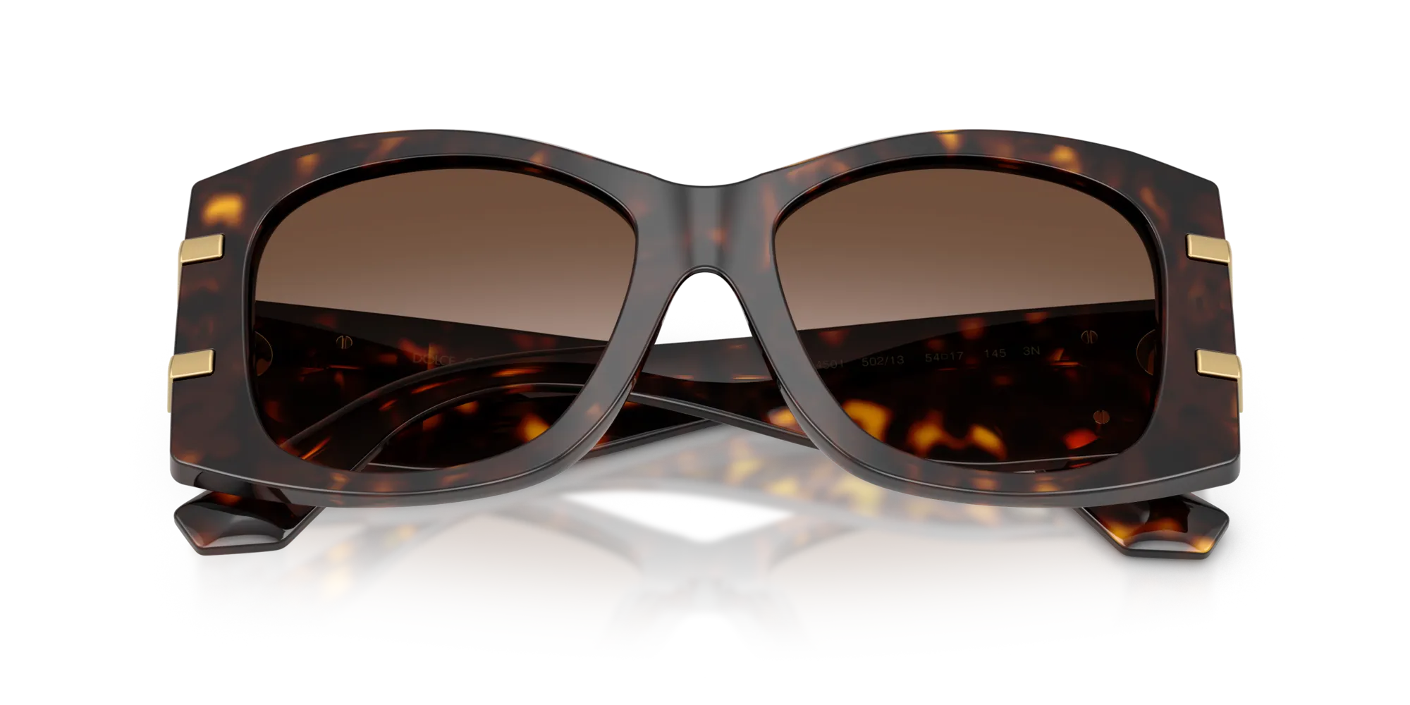 Dolce & Gabbana DG4501 502/13 Occhiali da sole Acetato Tartaruga Marrone Farfalla Normale Sfumato - immagine 2