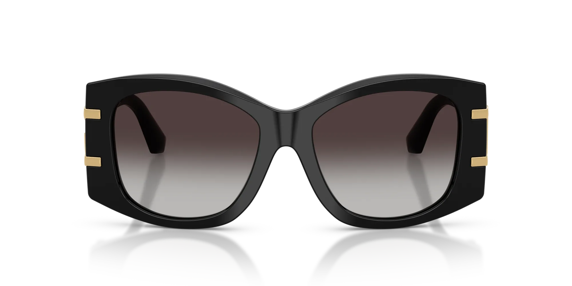 Dolce & Gabbana DG4501 501/8G Occhiali da sole Acetato Nero Grigio Farfalla Normale Sfumato - immagine 3