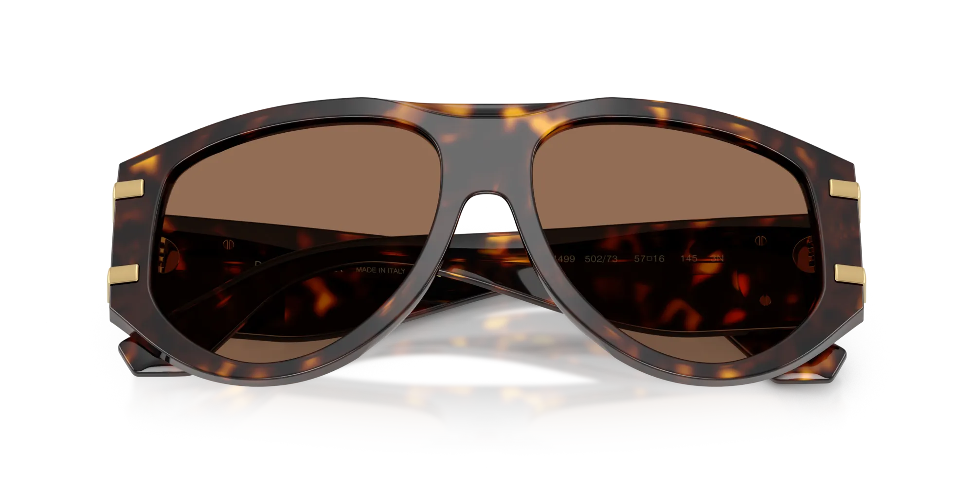 Dolce & Gabbana DG4499 502/73 Occhiali da sole Acetato Tartaruga Marrone Pilot Normale - immagine 2