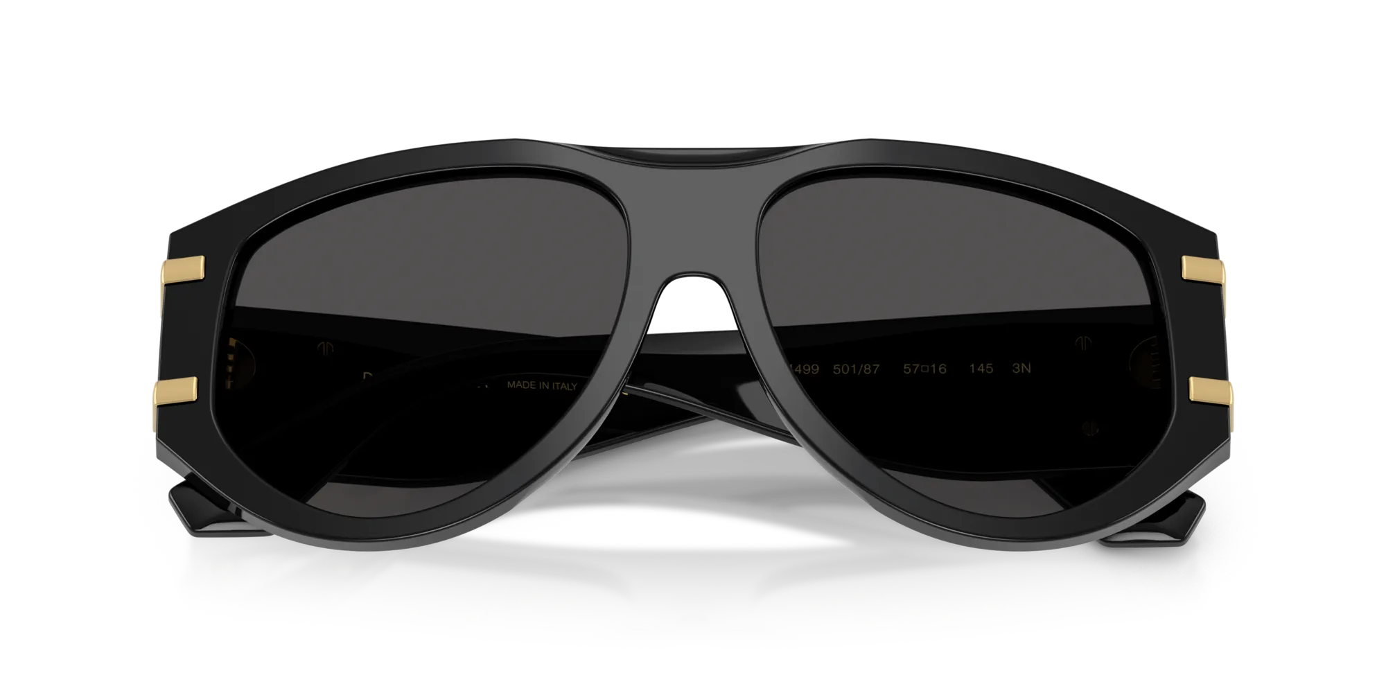 Dolce & Gabbana DG4499 501/87 Occhiali da sole Acetato Nero Grigio Pilot Normale - immagine 2