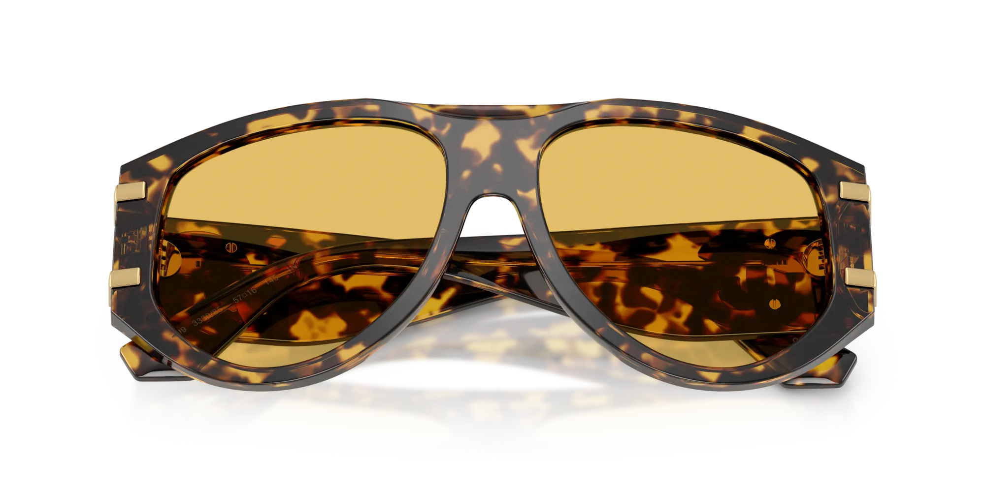 Dolce & Gabbana DG4499 333085 Occhiali da sole Acetato Tartaruga Giallo Pilot Normale - immagine 2