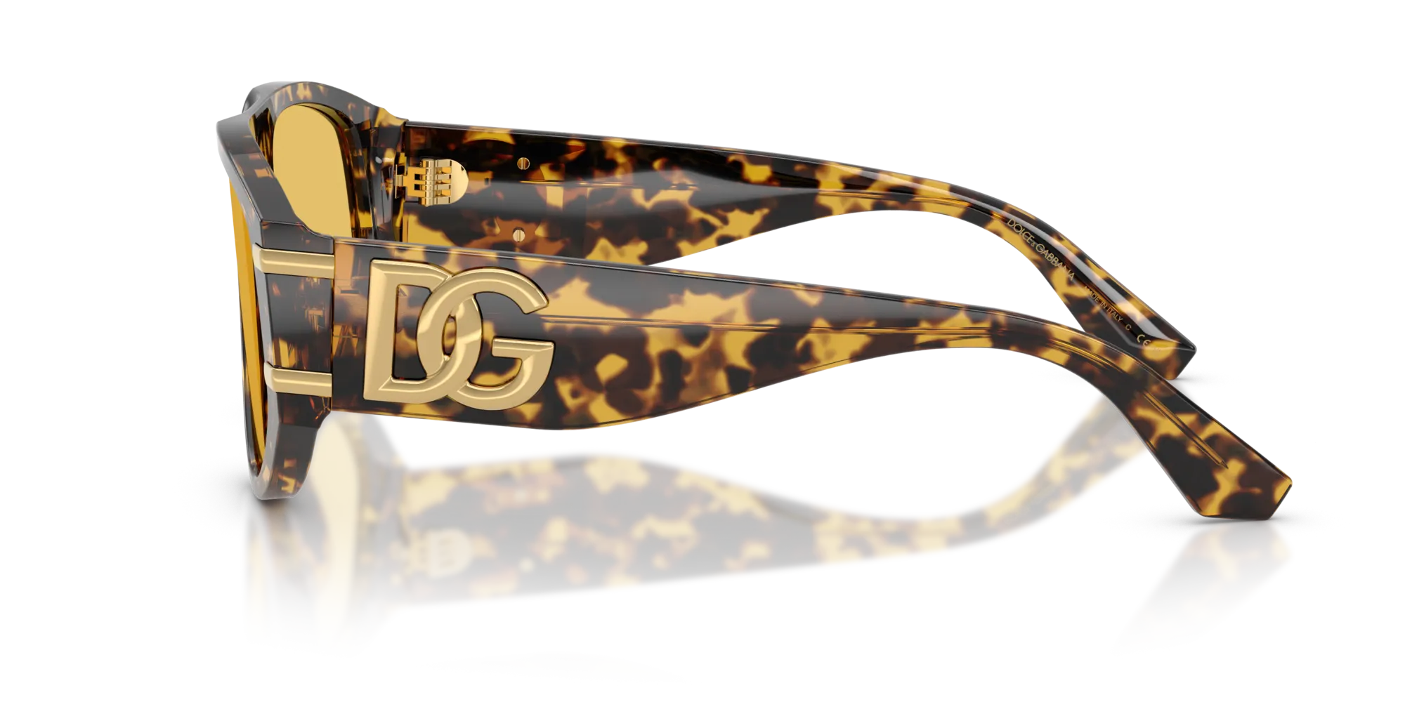 Dolce & Gabbana DG4499 333085 Occhiali da sole Acetato Tartaruga Giallo Pilot Normale - immagine 4