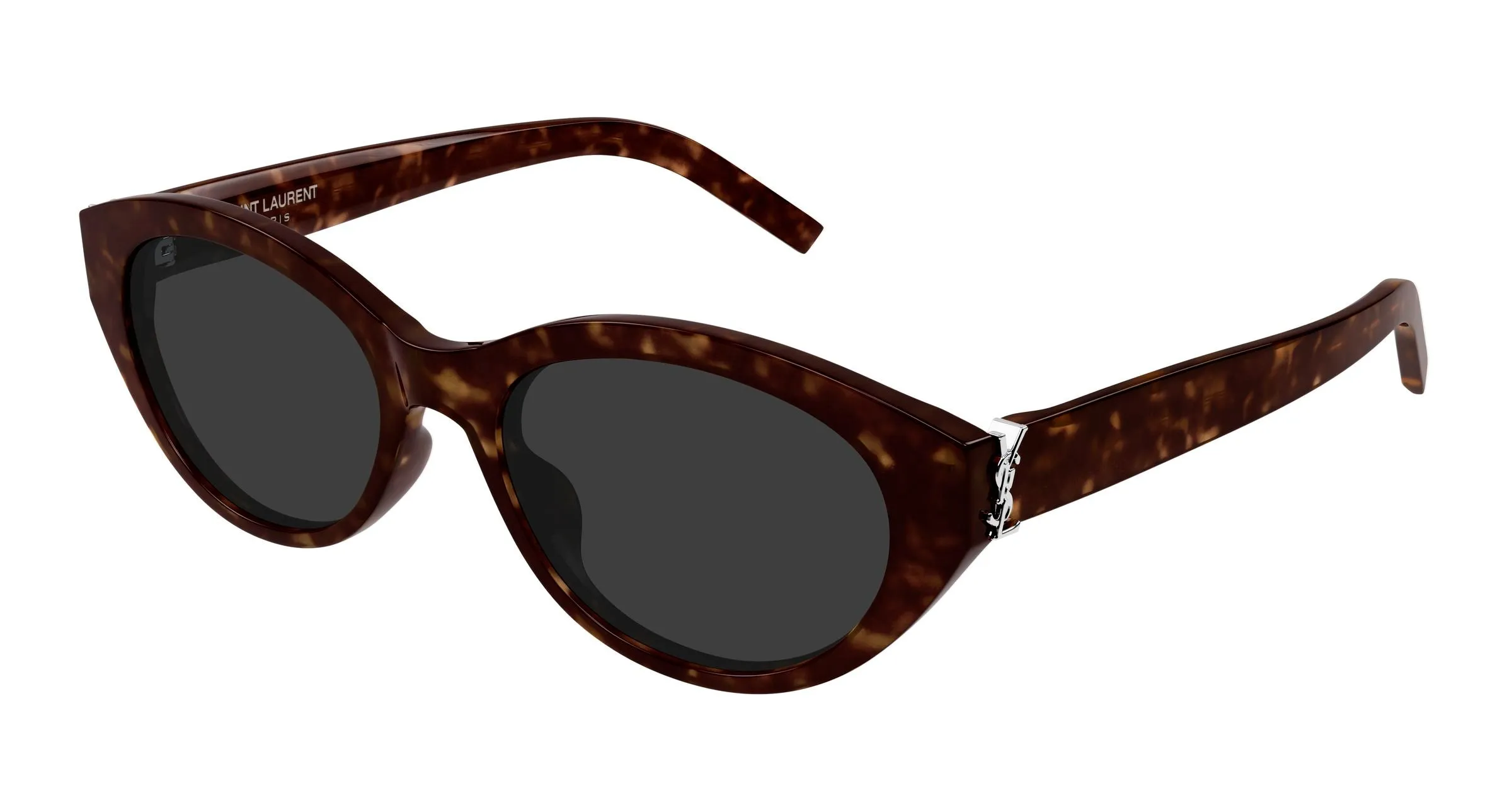 SAINT LAURENT SL M148 002 Occhiali da sole Acetato Havana Grigio Rotonda - immagine 1