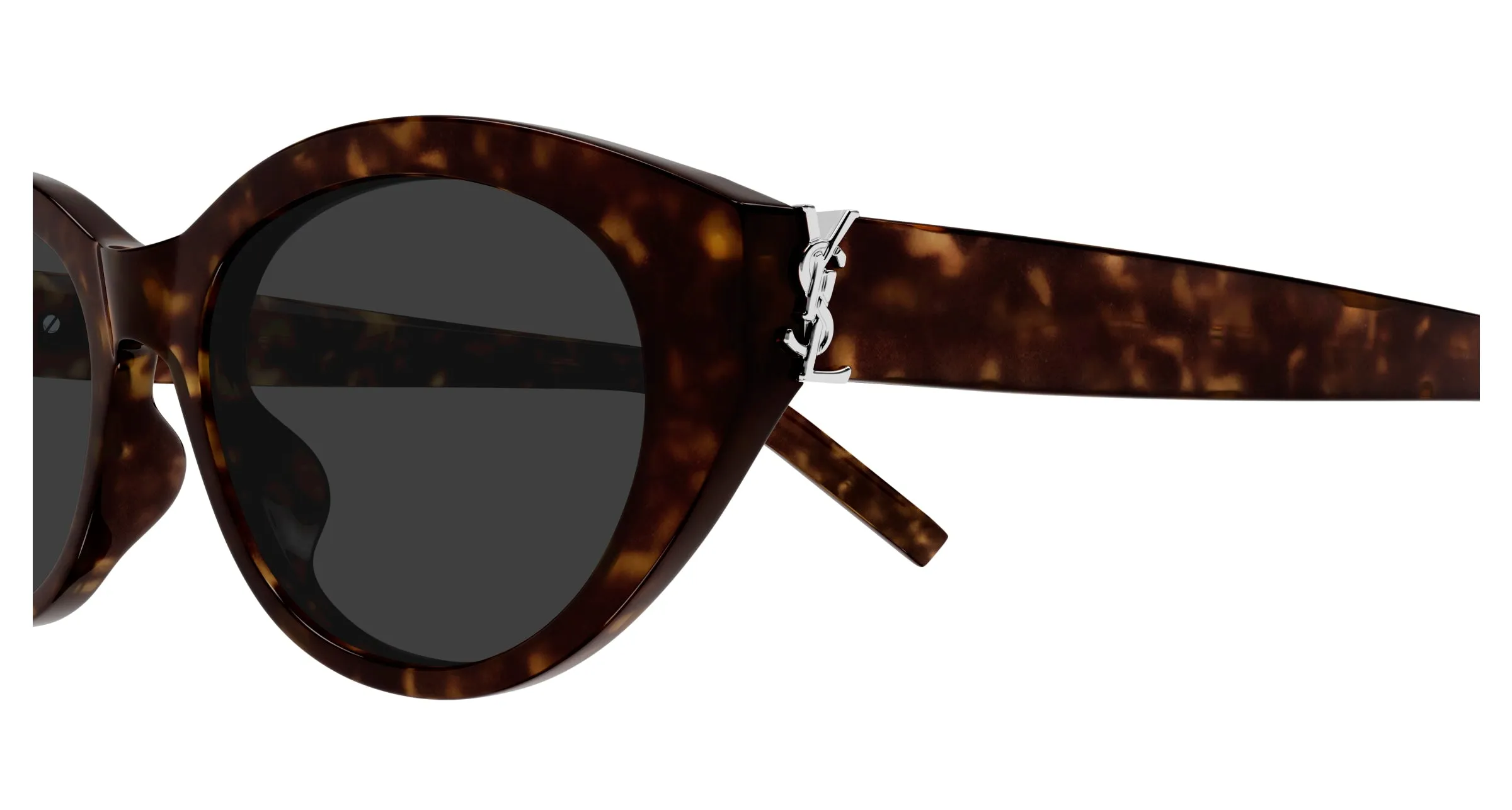SAINT LAURENT SL M148 002 Occhiali da sole Acetato Havana Grigio Rotonda - immagine 3