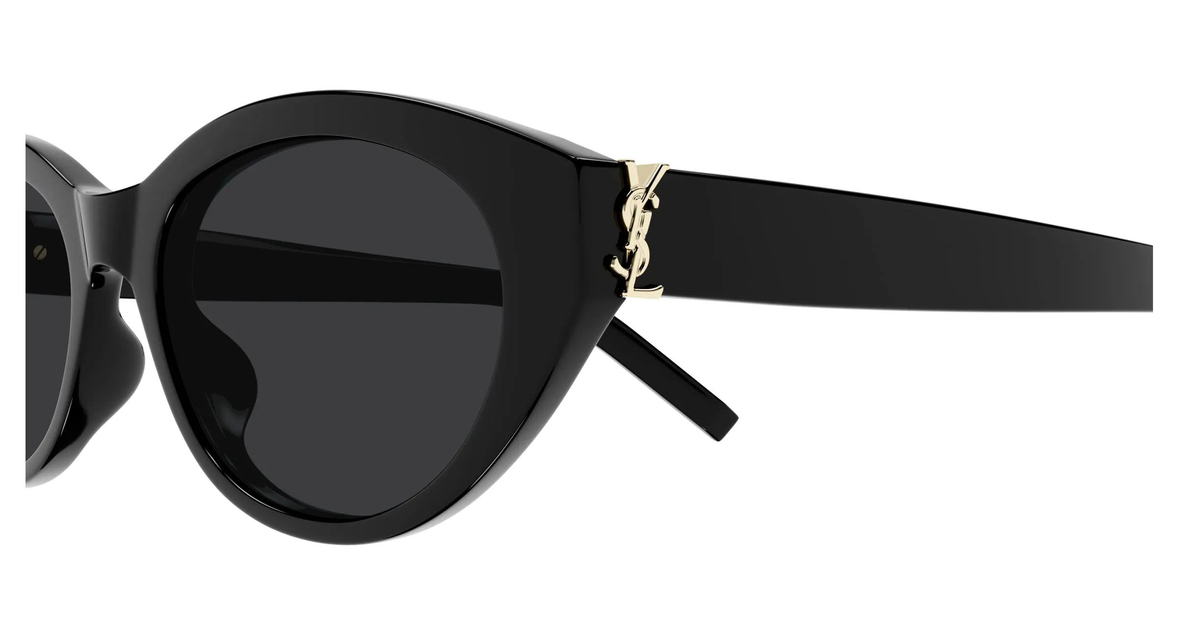 SAINT LAURENT SL M148 001 Occhiali da sole Acetato Nero Nero Rotonda - immagine 3