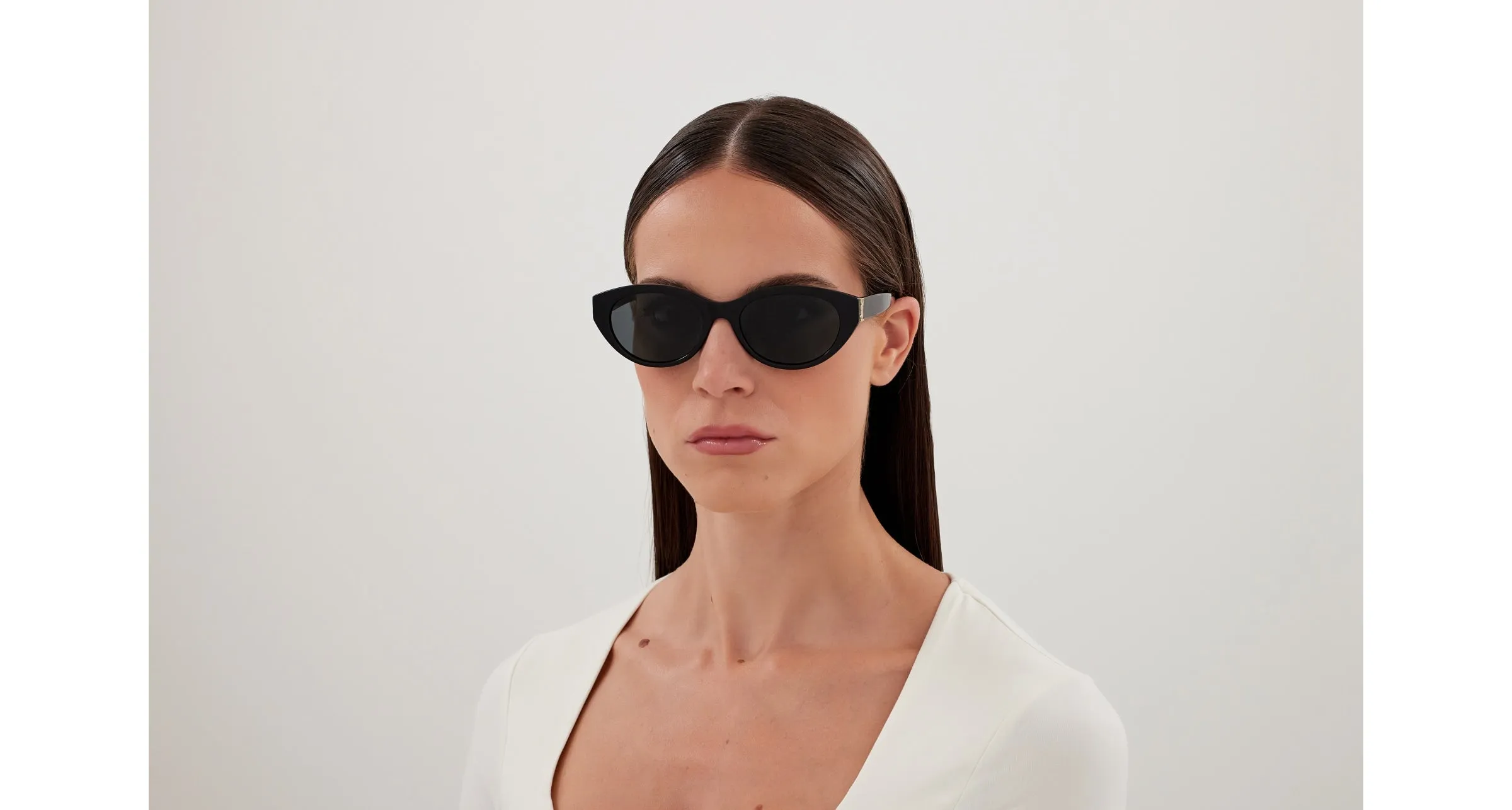 SAINT LAURENT SL M148 001 Occhiali da sole Acetato Nero Nero Rotonda - immagine 4