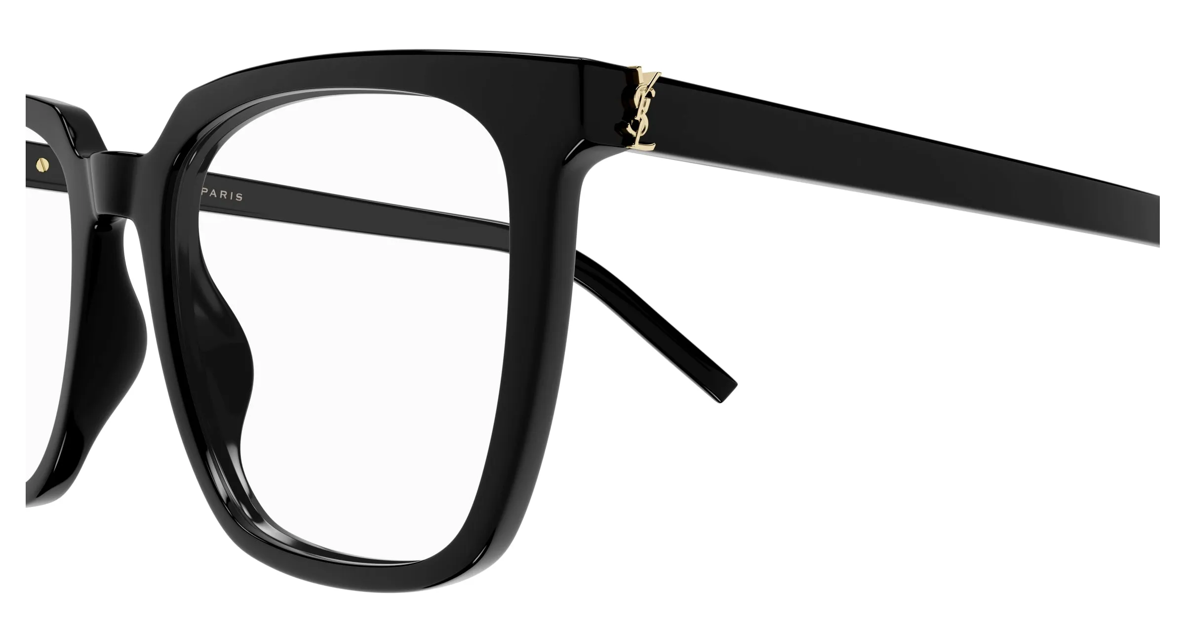 SAINT LAURENT SL M146 OPT 001 Montature da vista Acetato Nero Trasparente Squadrata ["Antiriflesso"] - immagine 3