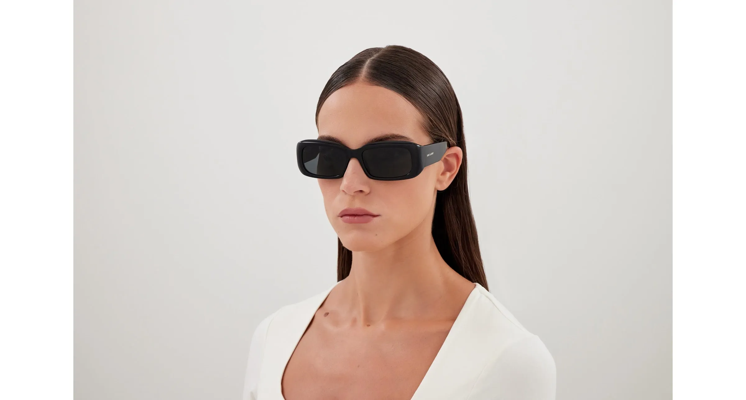 SAINT LAURENT SL 809 001 Occhiali da sole Acetato Nero Nero Squadrata - immagine 4
