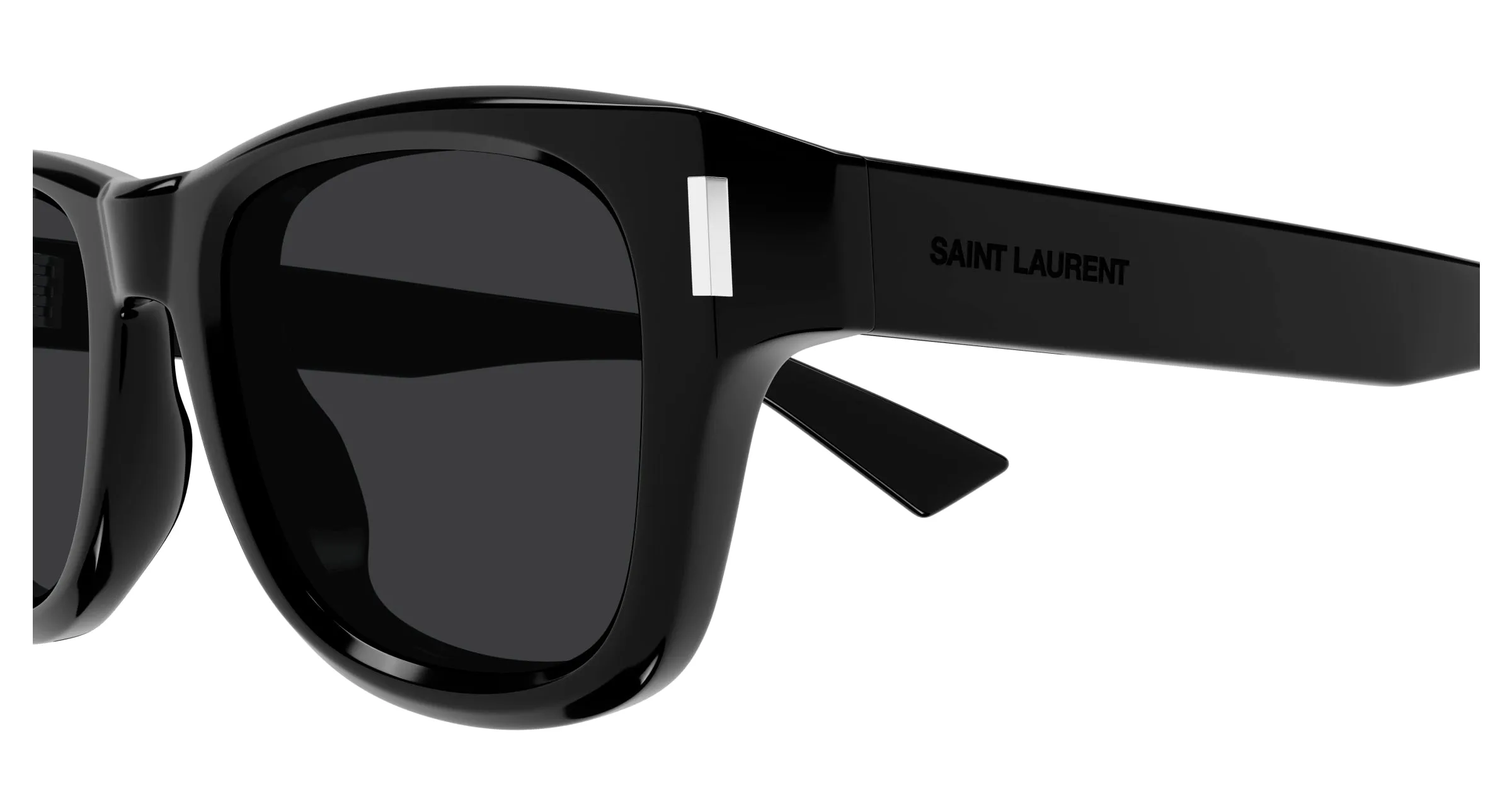 SAINT LAURENT SL 801 001 Occhiali da sole Acetato Nero Nero Rotonda - immagine 3
