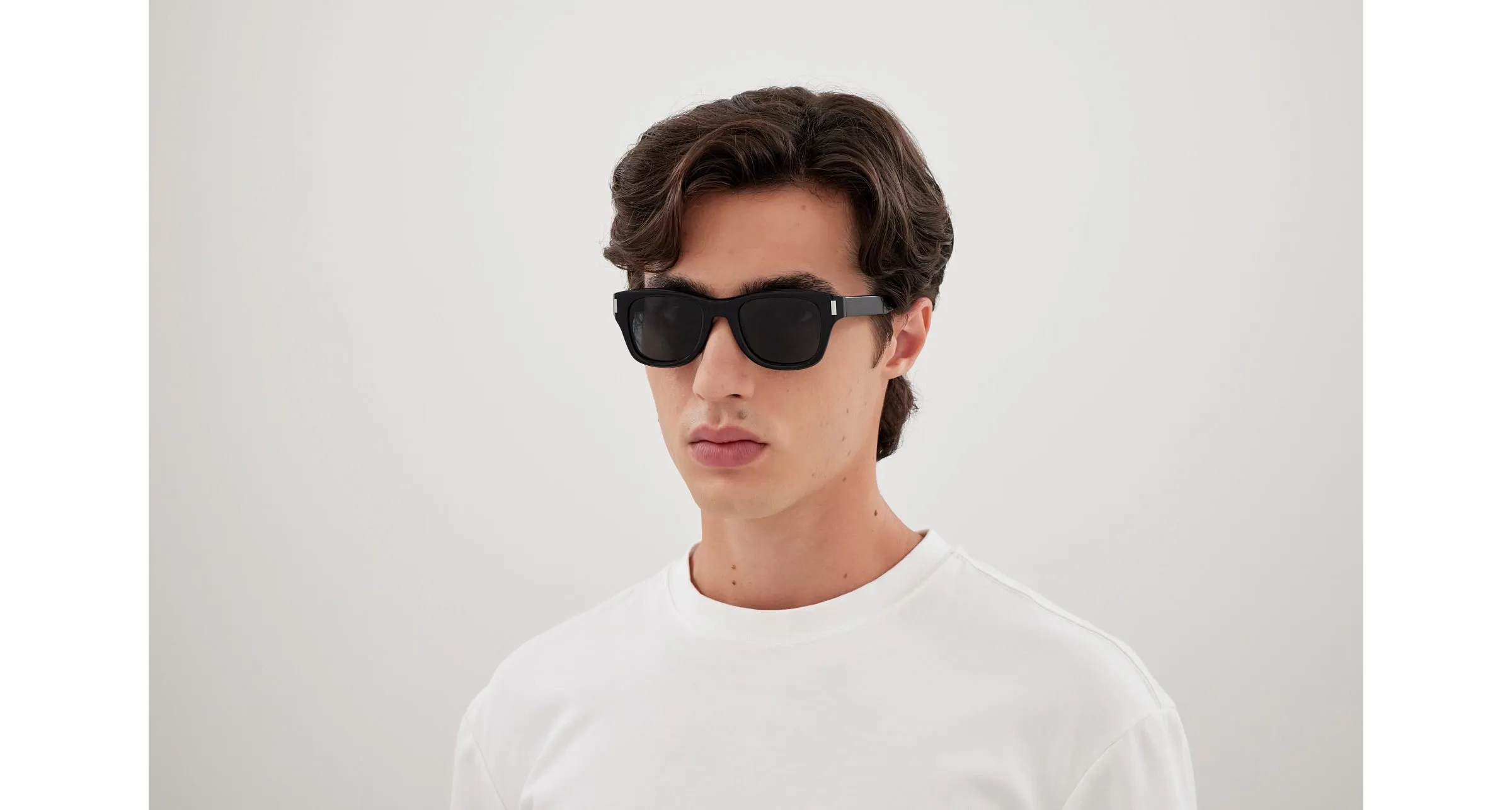 SAINT LAURENT SL 801 001 Occhiali da sole Acetato Nero Nero Rotonda - immagine 4