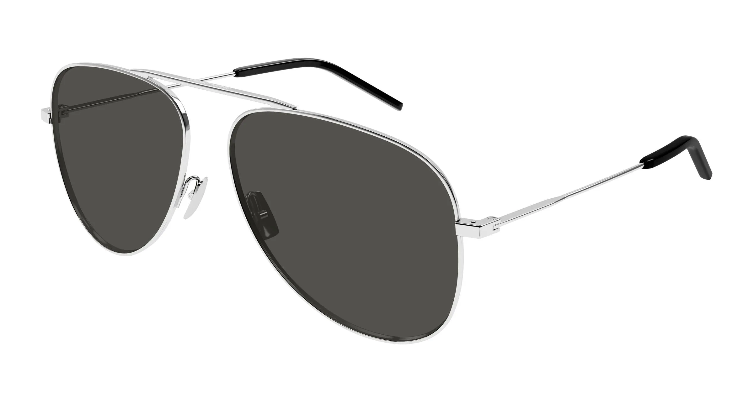 SAINT LAURENT SL 800 002 Occhiali da sole Metallo Argento Grigio Pilot - immagine 1