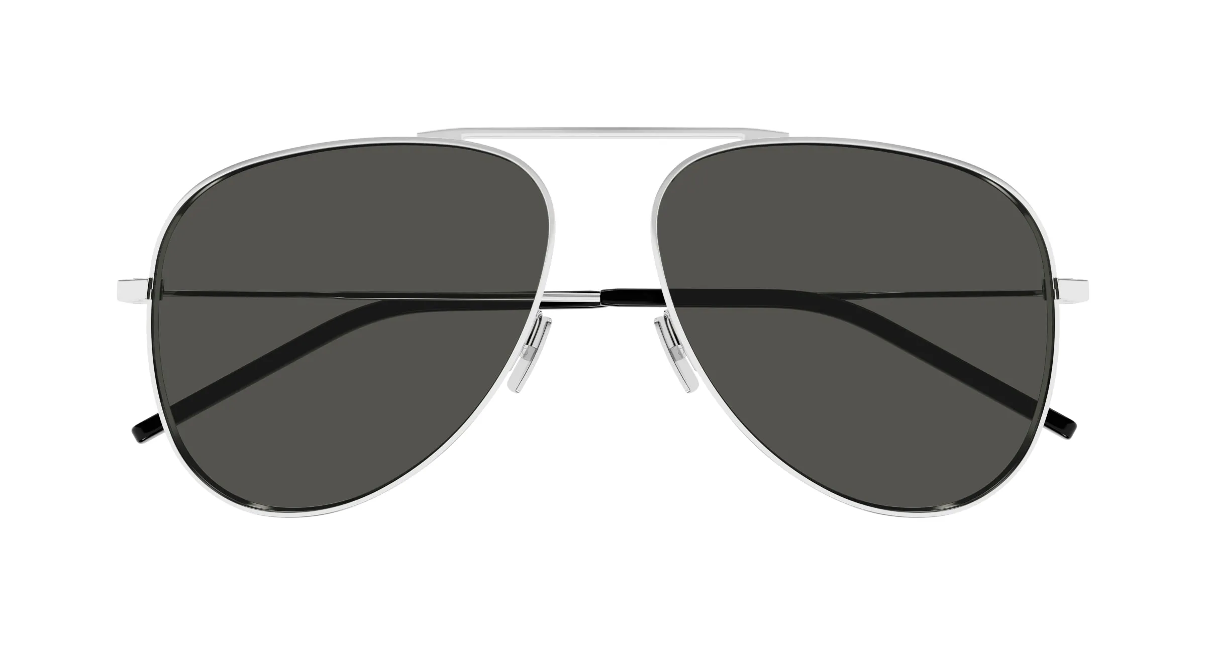 SAINT LAURENT SL 800 002 Occhiali da sole Metallo Argento Grigio Pilot - immagine 2