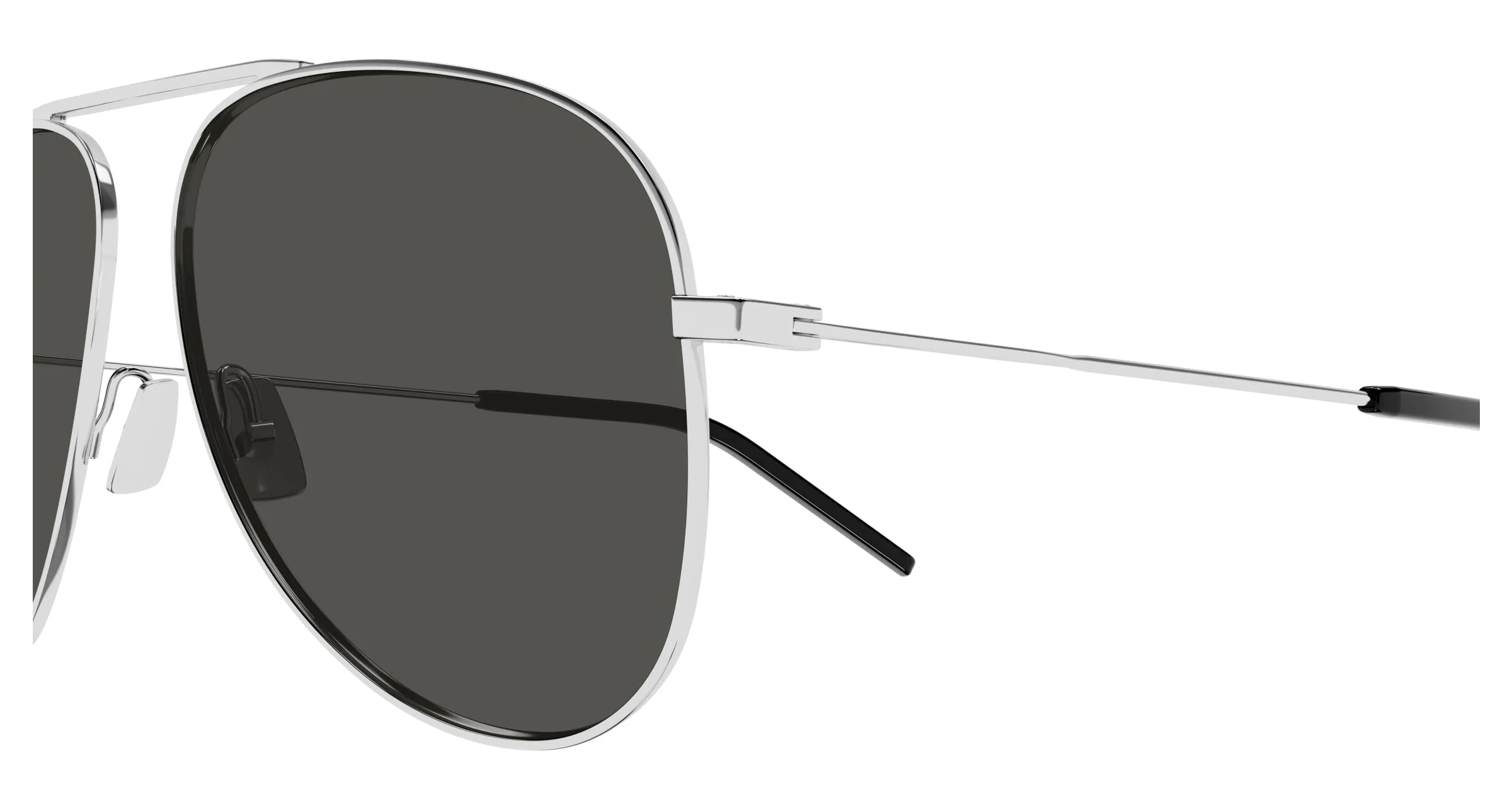 SAINT LAURENT SL 800 002 Occhiali da sole Metallo Argento Grigio Pilot - immagine 3
