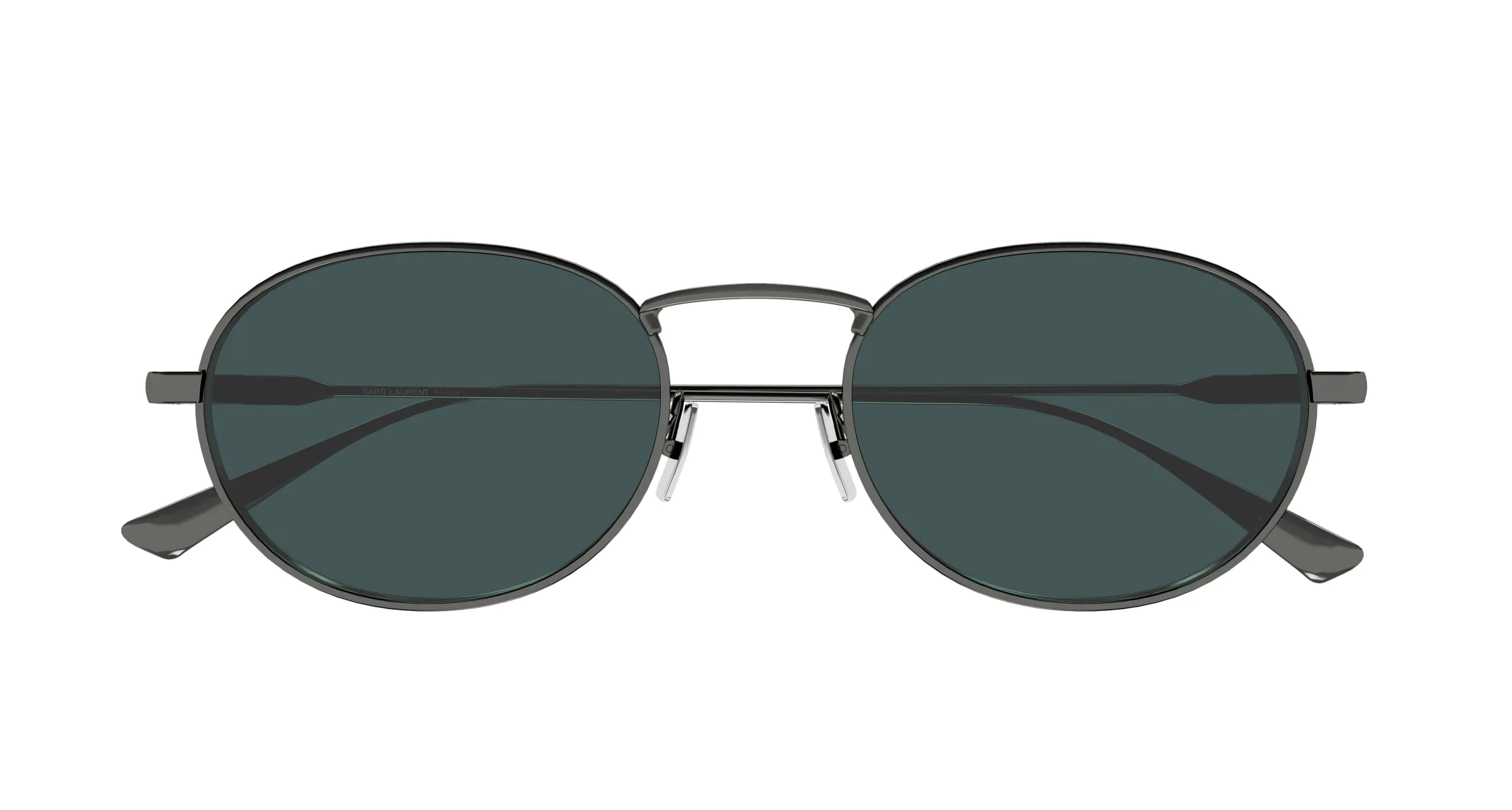 SAINT LAURENT SL 799 004 Occhiali da sole Metallo Rutenio Verde Rotonda - immagine 2