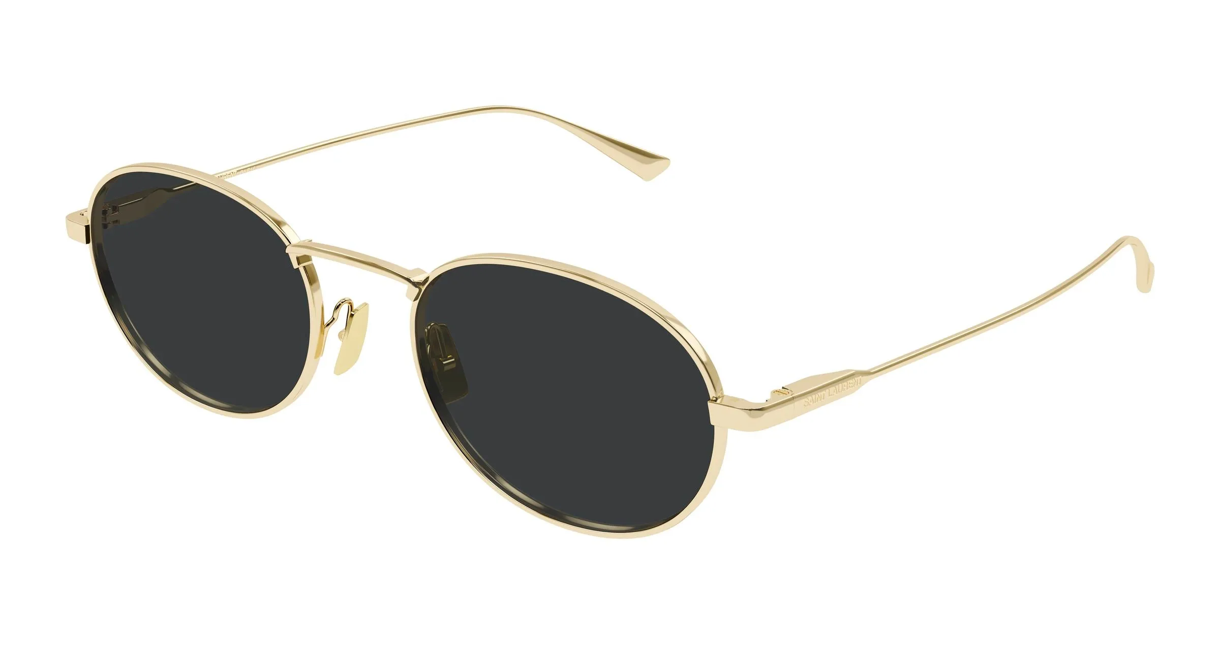 SAINT LAURENT SL 799 003 Occhiali da sole Metallo Oro Nero Rotonda - immagine 1