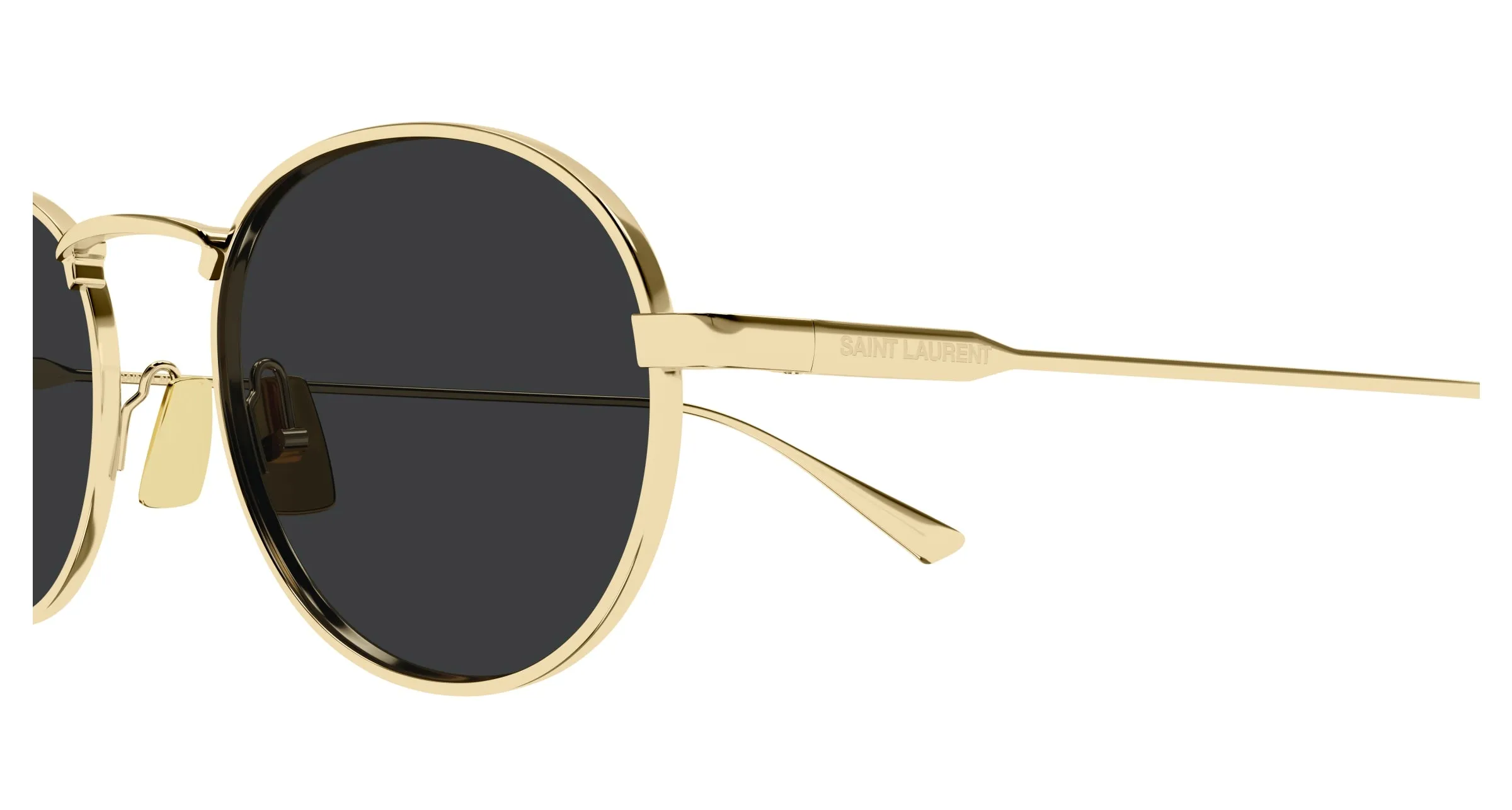 SAINT LAURENT SL 799 003 Occhiali da sole Metallo Oro Nero Rotonda - immagine 3
