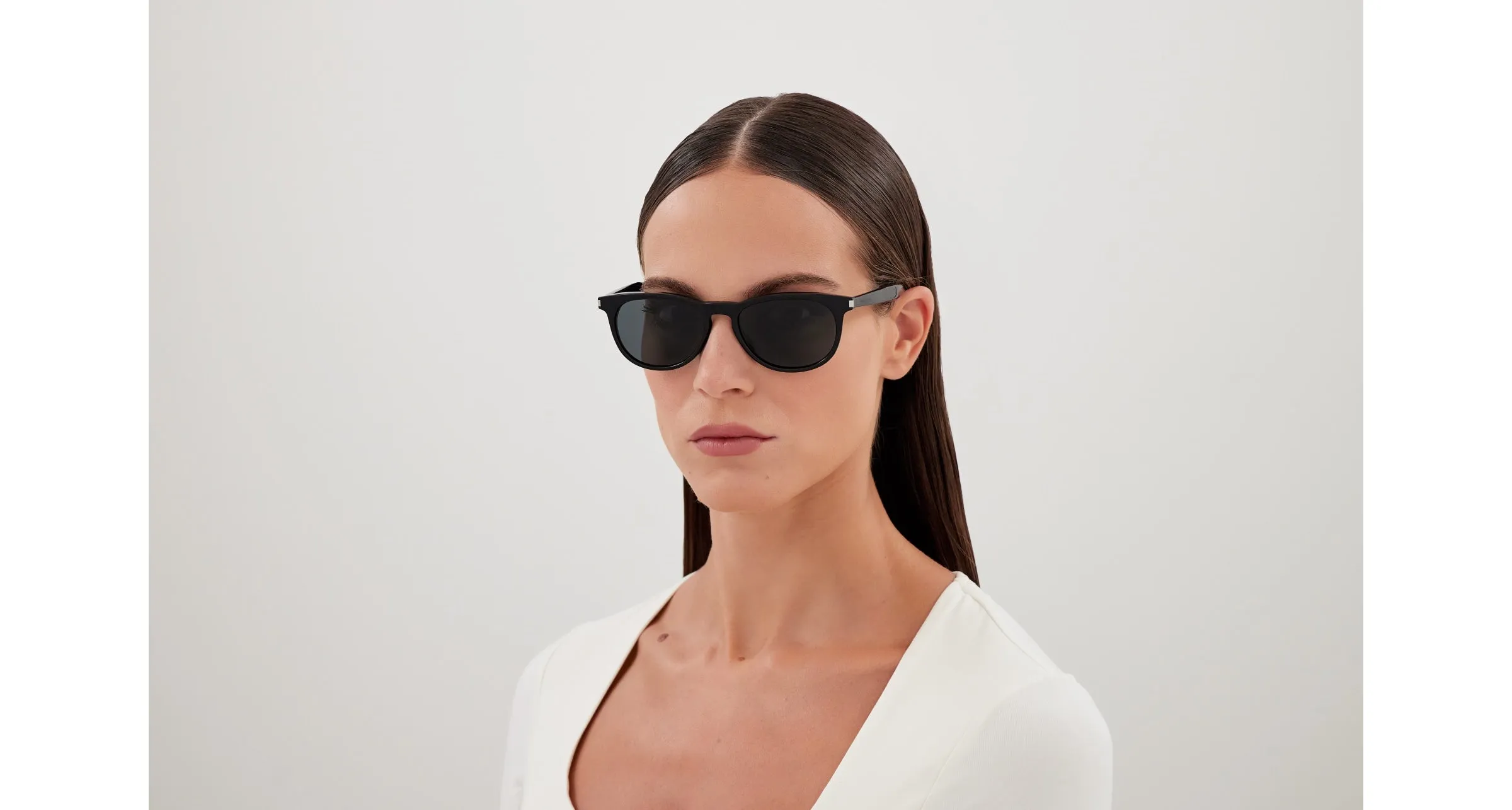 SAINT LAURENT SL 797 001 Occhiali da sole Acetato Nero Nero Rotonda - immagine 4
