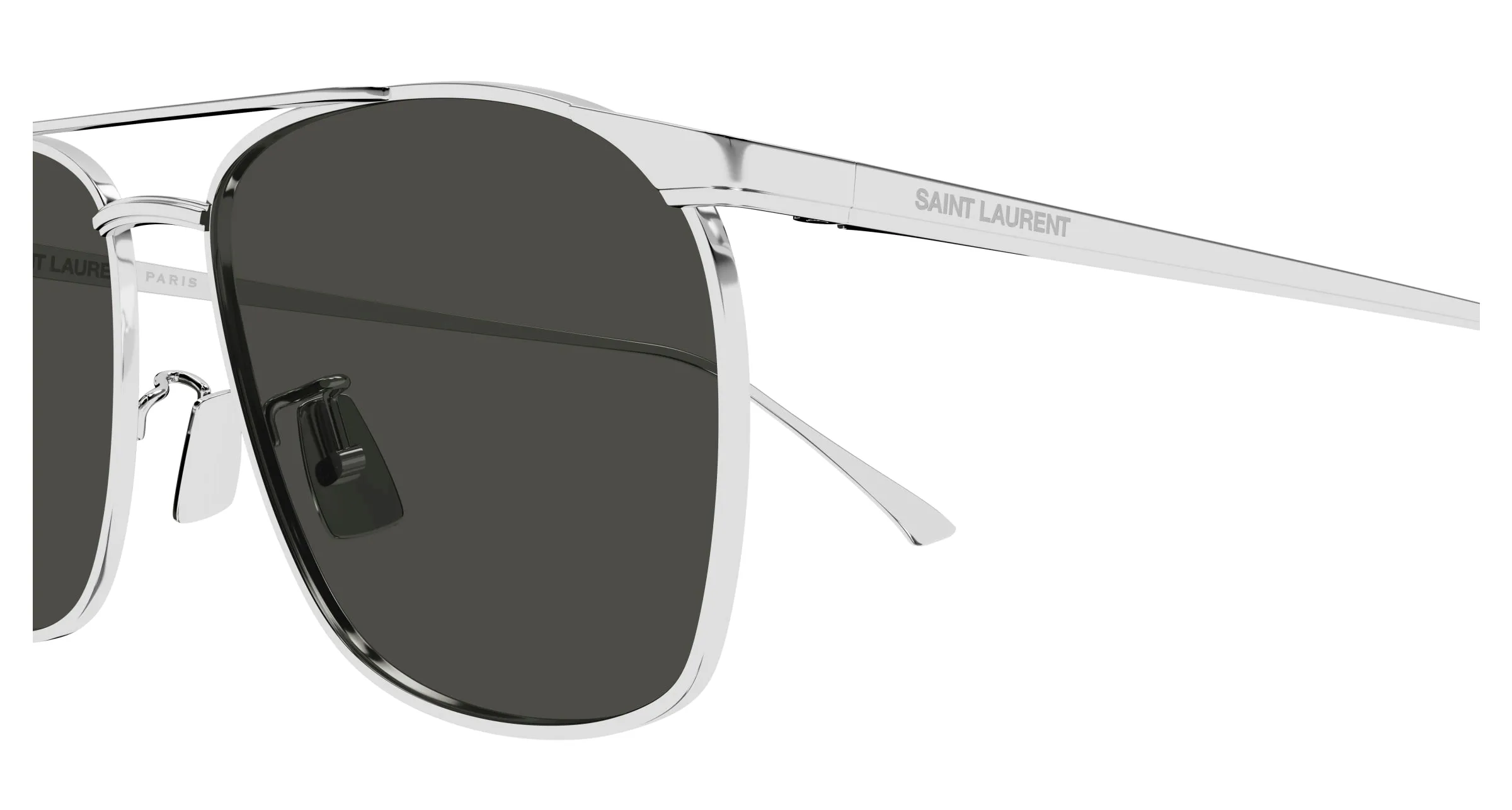 SAINT LAURENT SL 796 VINCENT 002 Occhiali da sole Metallo Argento Grigio Pilot - immagine 3