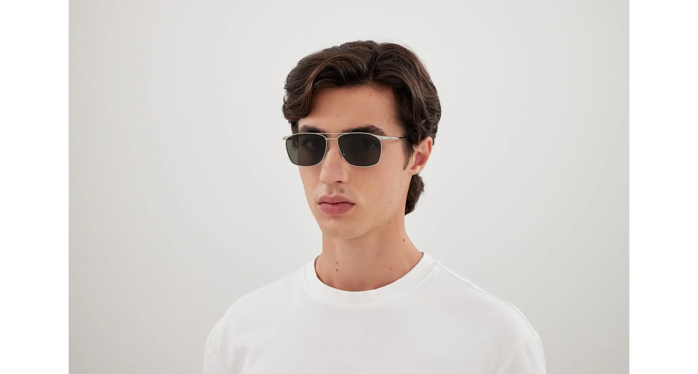 SAINT LAURENT SL 796 VINCENT 002 Occhiali da sole Metallo Argento Grigio Pilot - immagine 4