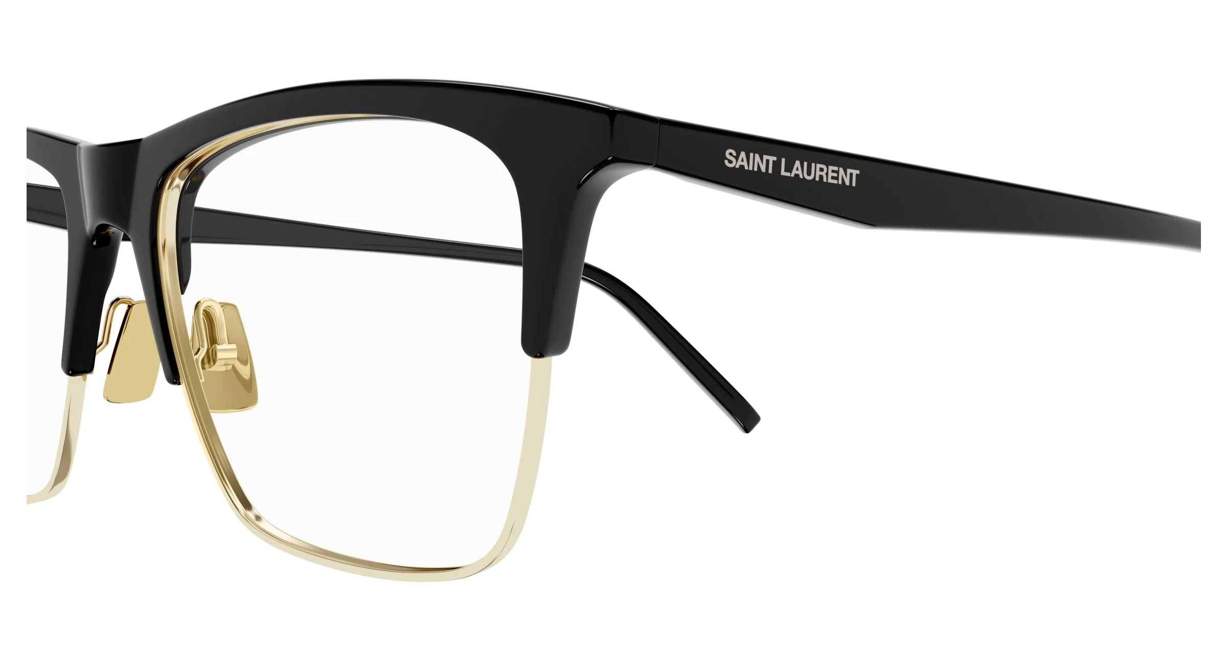SAINT LAURENT SL 786 003 Montature da vista Bio-iniettato Nero Trasparente Squadrata ["Antiriflesso"] - immagine 3