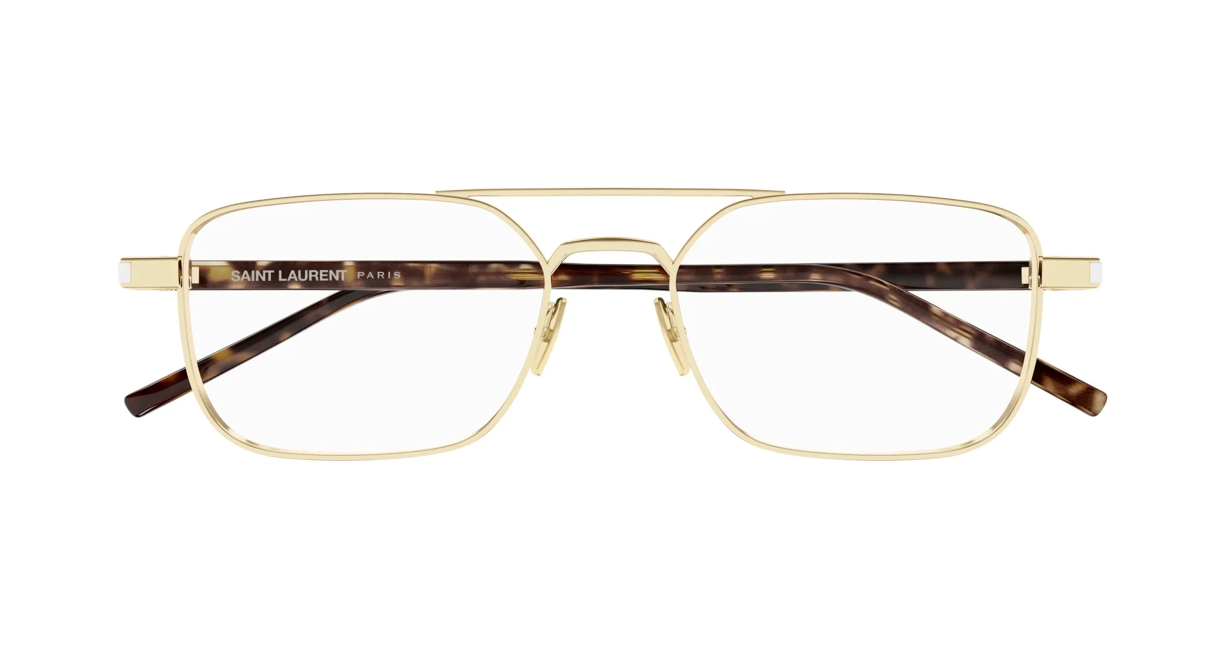 SAINT LAURENT SL 780 002 Montature da vista Metallo Oro Trasparente Squadrata ["Antiriflesso"] - immagine 2