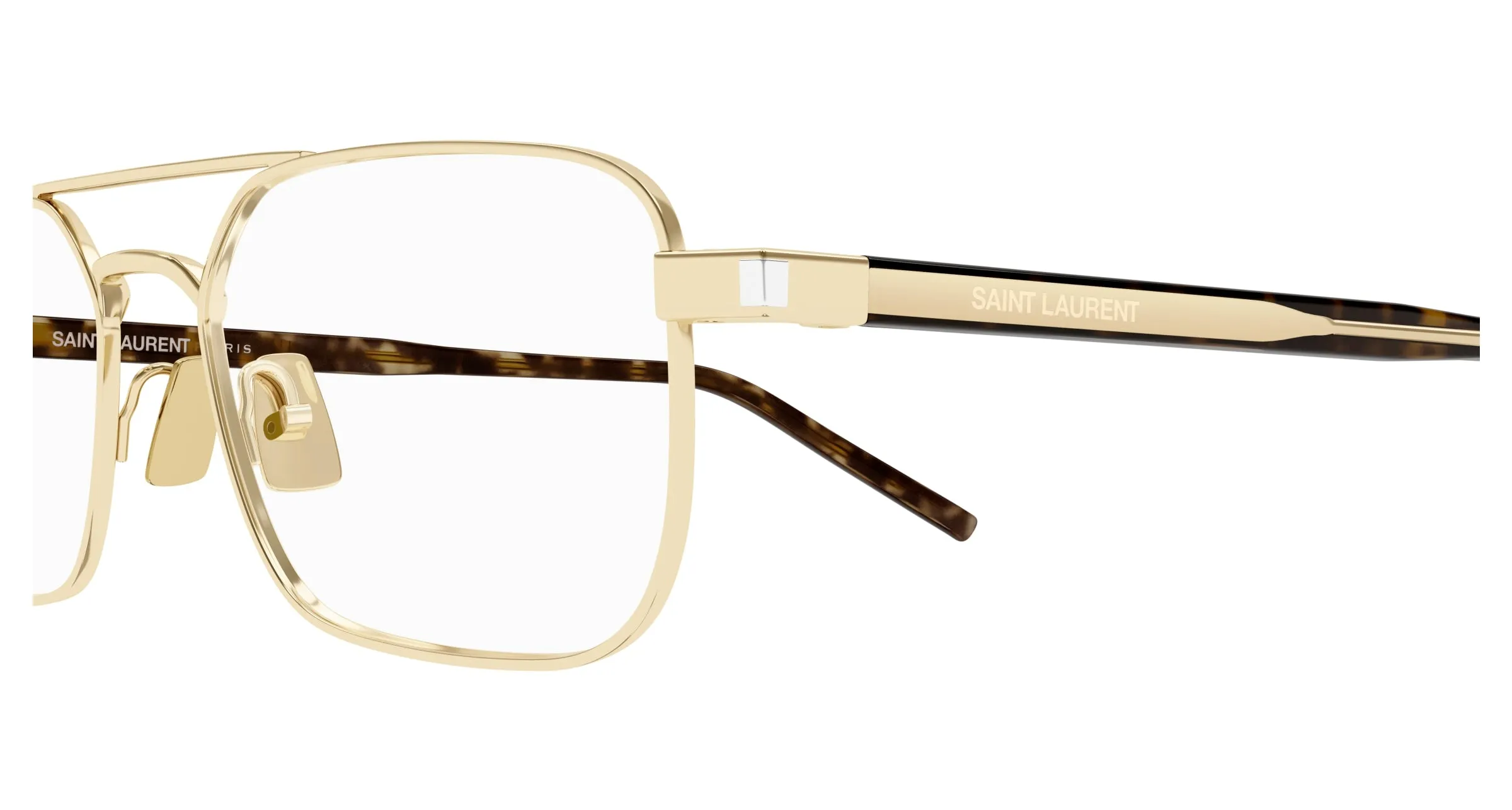 SAINT LAURENT SL 780 002 Montature da vista Metallo Oro Trasparente Squadrata ["Antiriflesso"] - immagine 3