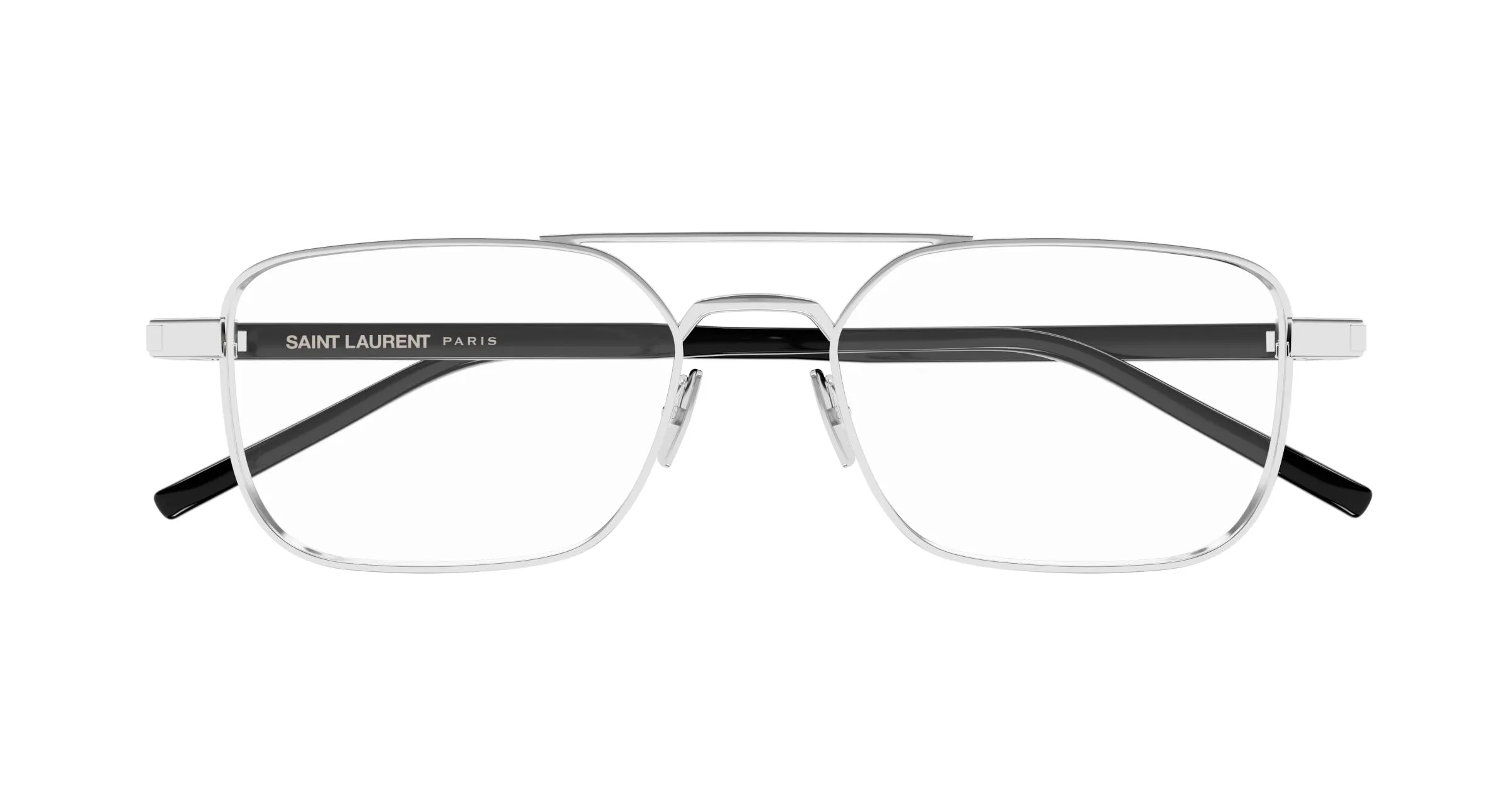 SAINT LAURENT SL 780 001 Montature da vista Metallo Argento Trasparente Squadrata ["Antiriflesso"] - immagine 2
