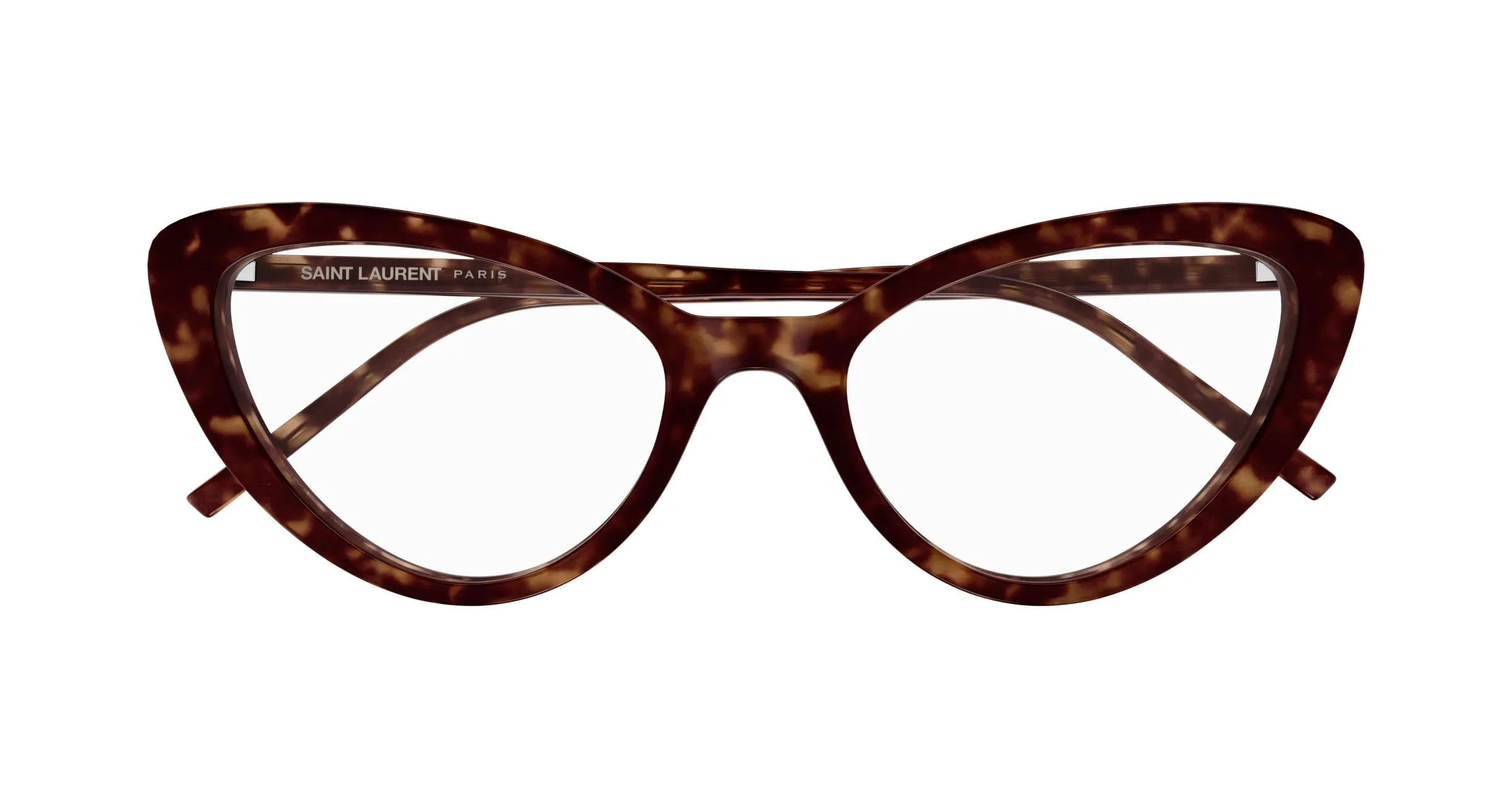 SAINT LAURENT SL 777 002 Montature da vista Acetato Havana Trasparente Cat Eye ["Antiriflesso"] - immagine 2