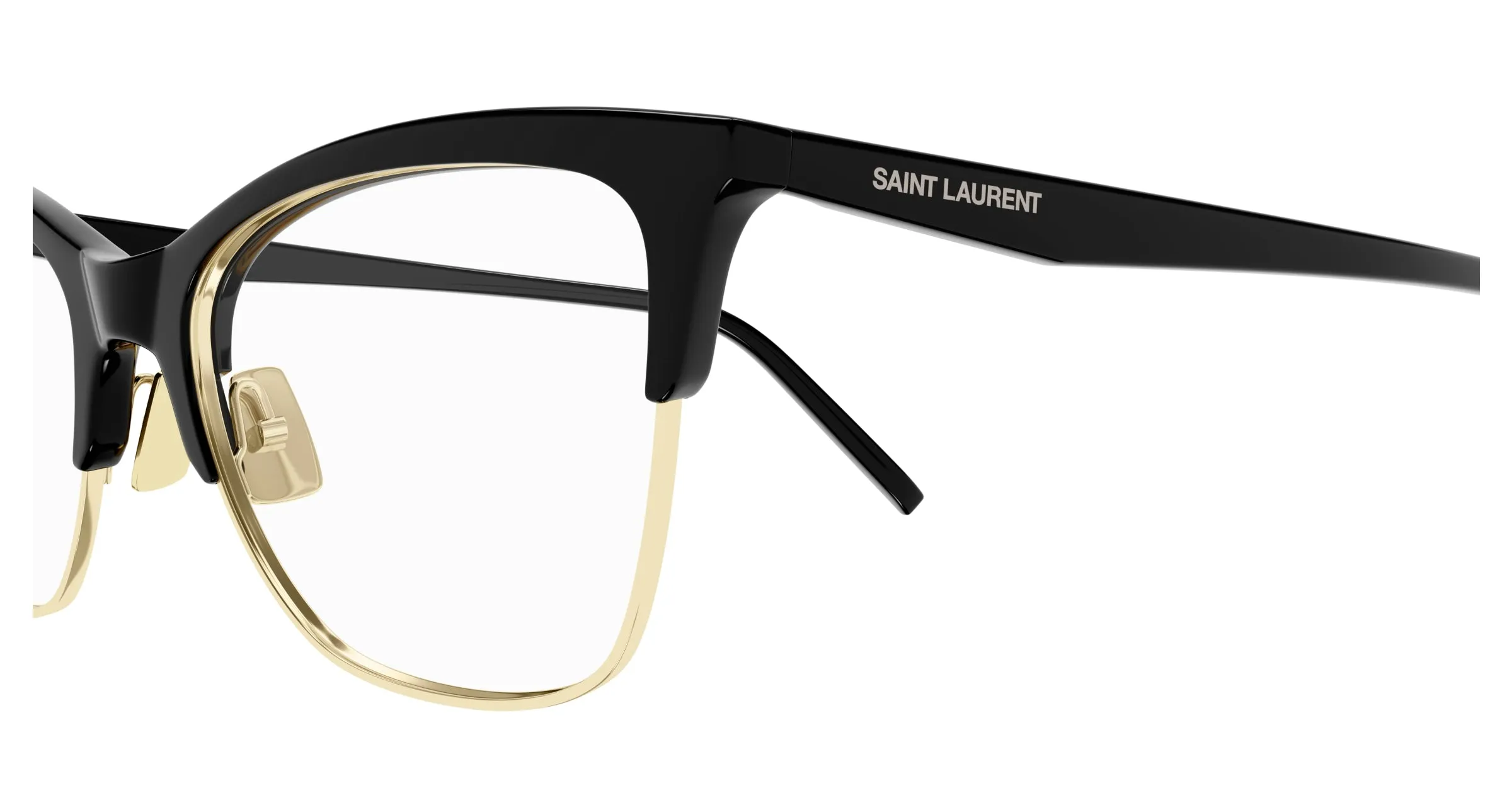 SAINT LAURENT SL 769 003 Montature da vista Bio-iniettato Nero Trasparente Cat Eye ["Antiriflesso"] - immagine 3
