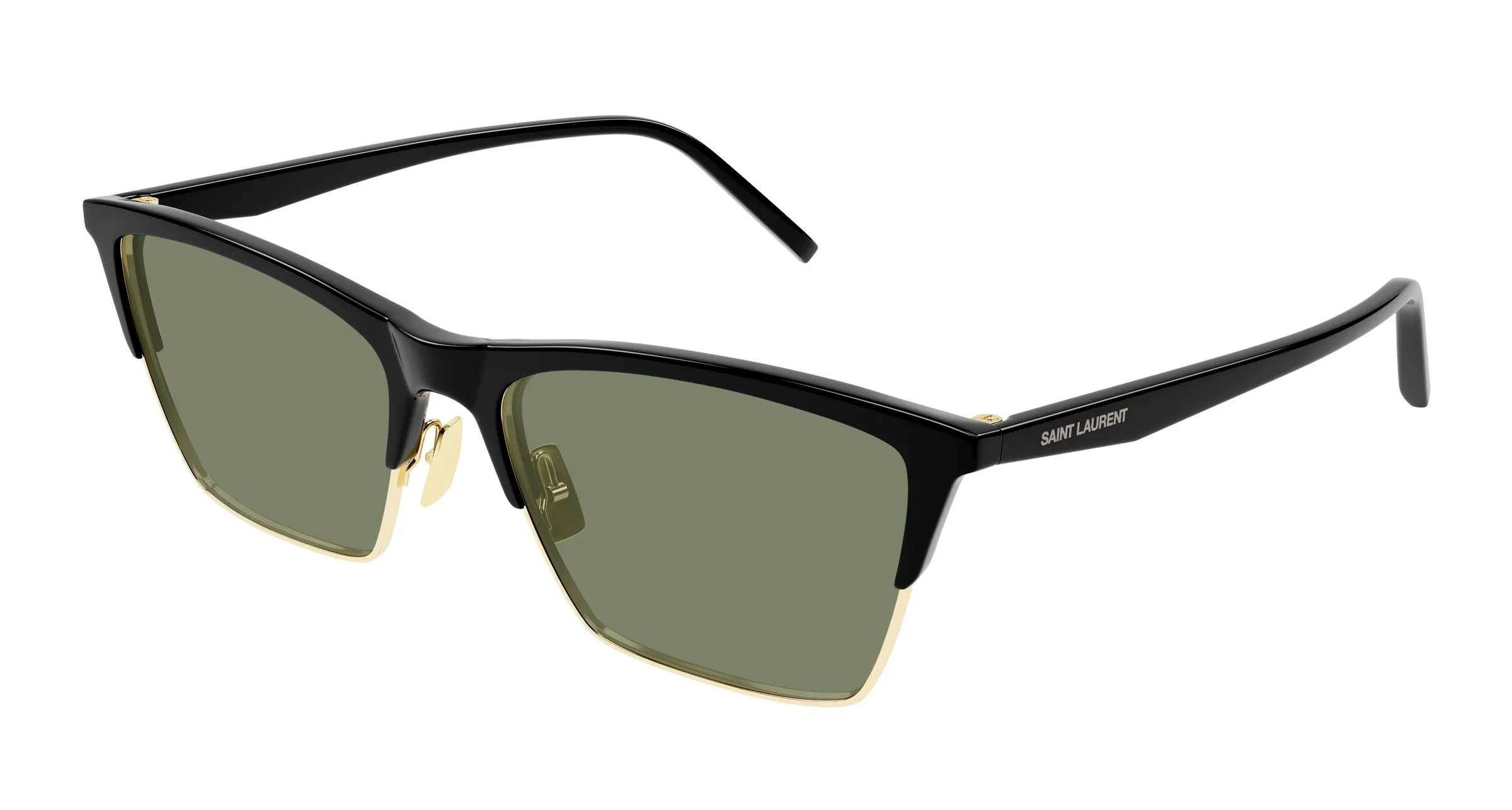 SAINT LAURENT SL 767 001 Occhiali da sole Bio-iniettato Nero Verde Cat Eye - immagine 1