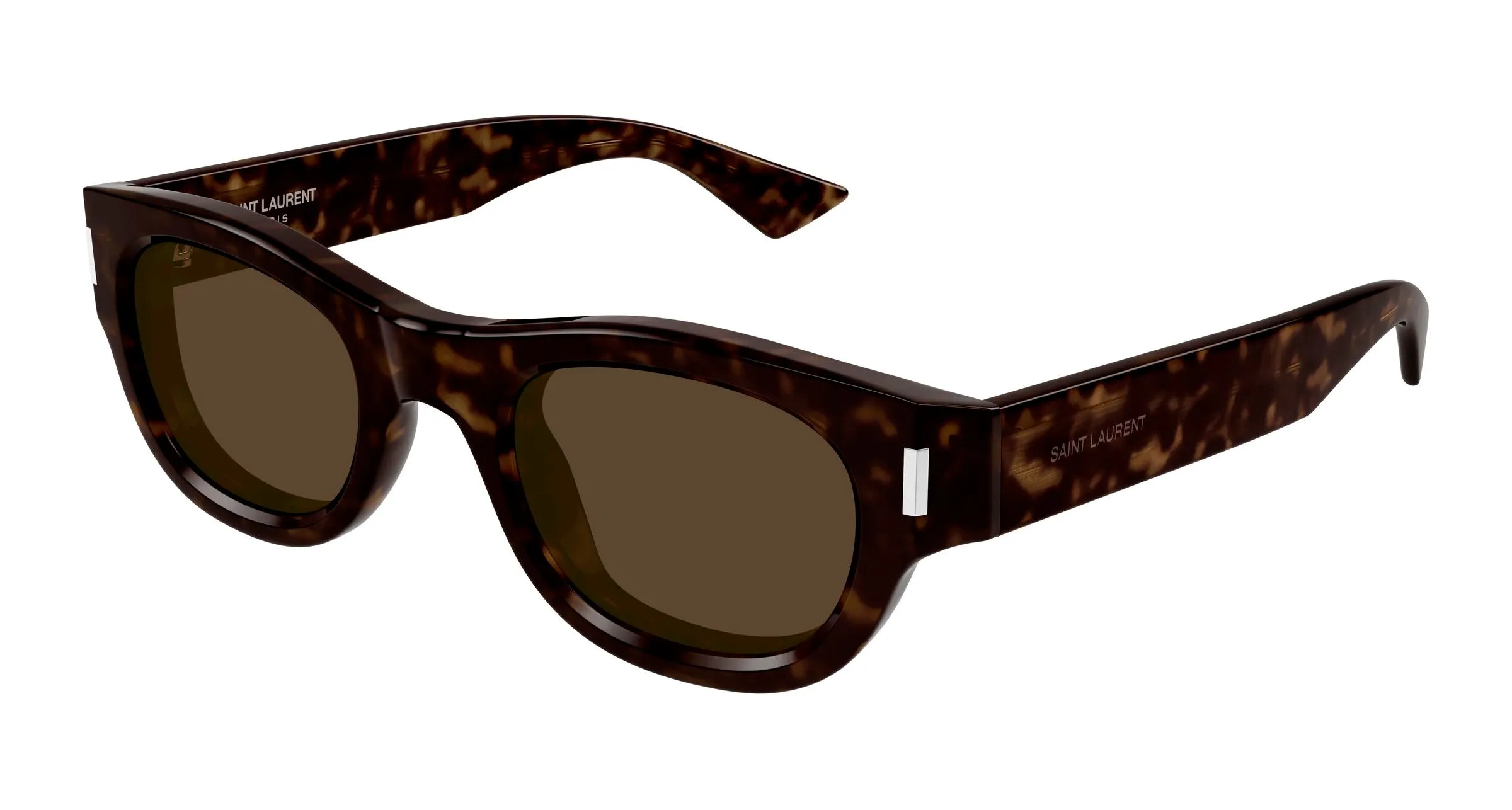 SAINT LAURENT SL 761 002 Occhiali da sole Acetato Havana Marrone Rotonda - immagine 1
