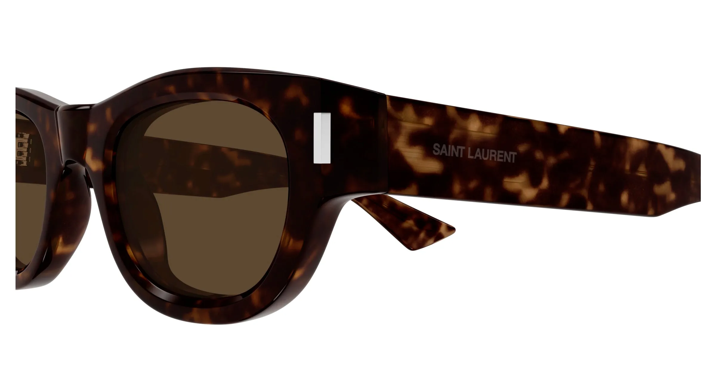 SAINT LAURENT SL 761 002 Occhiali da sole Acetato Havana Marrone Rotonda - immagine 3