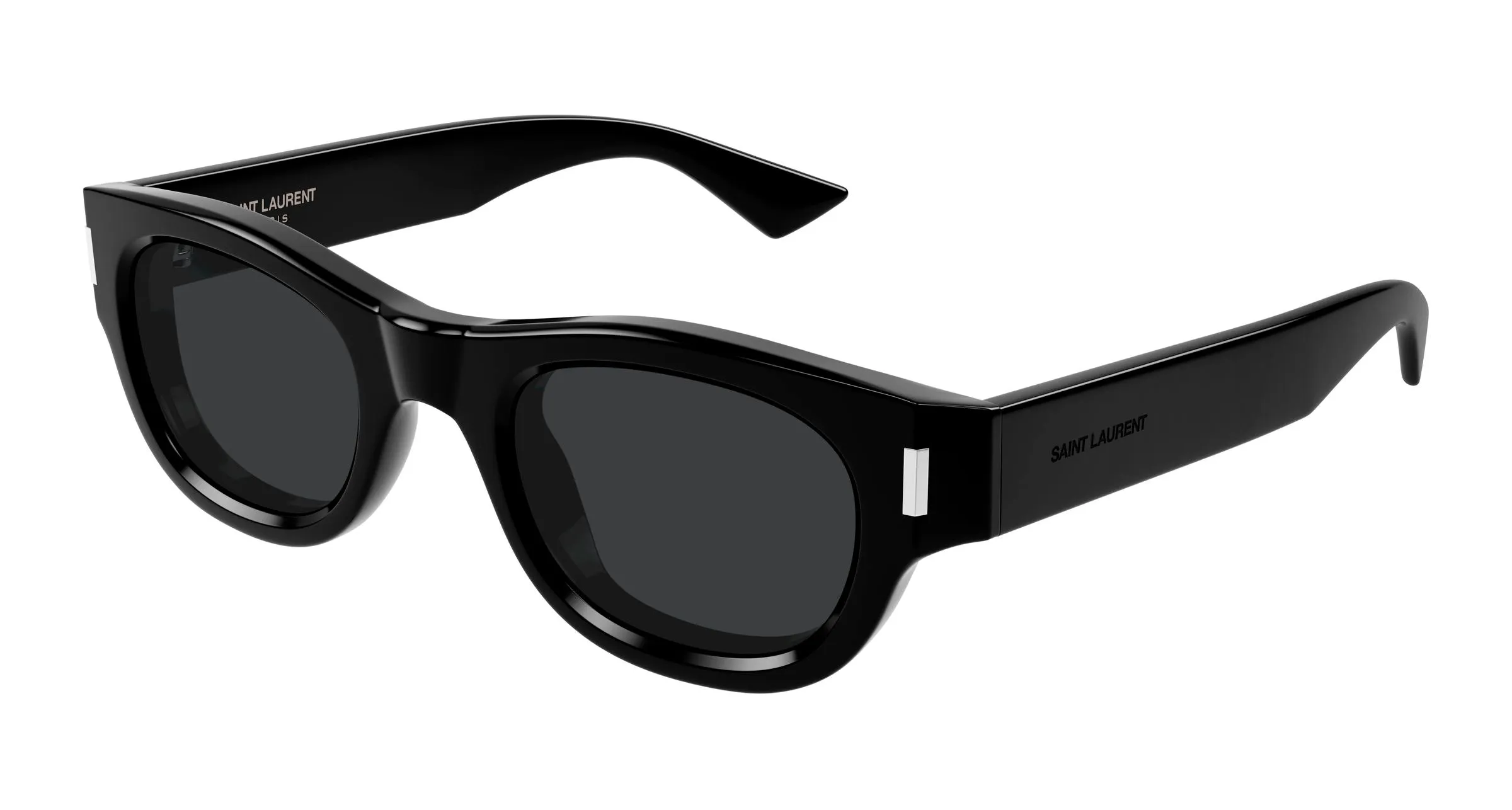 SAINT LAURENT SL 761 001 Occhiali da sole Acetato Nero Nero Rotonda - immagine 1