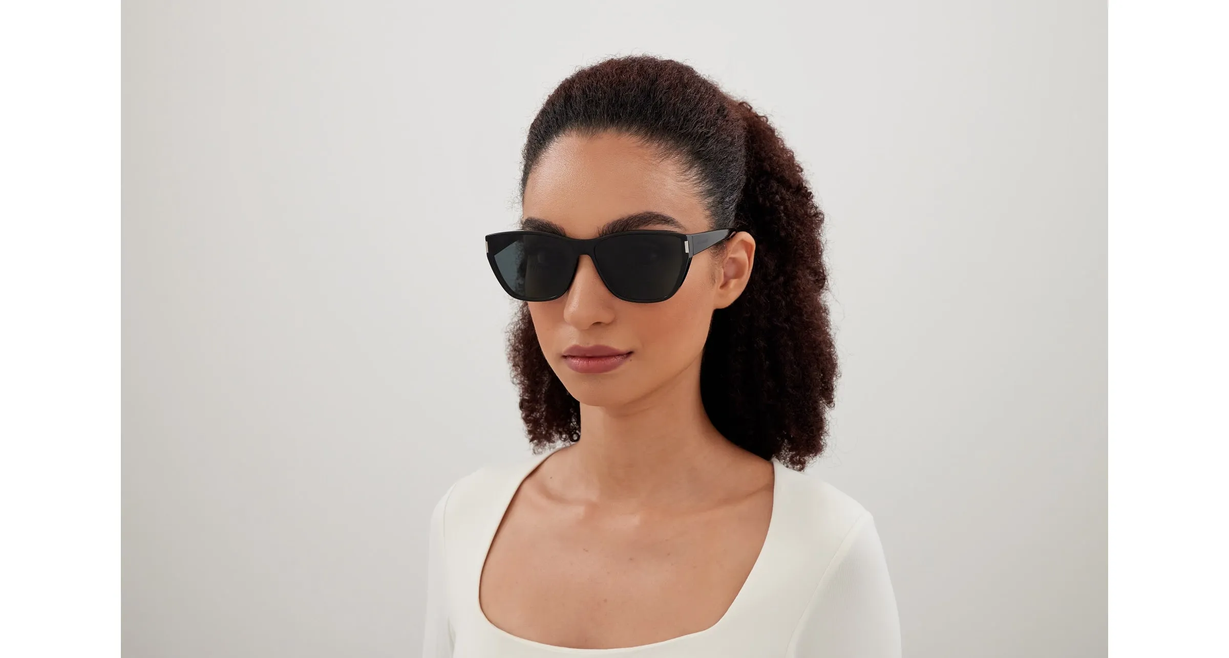 SAINT LAURENT SL 758 001 Occhiali da sole Bio-iniettato Nero Nero Cat Eye - immagine 4