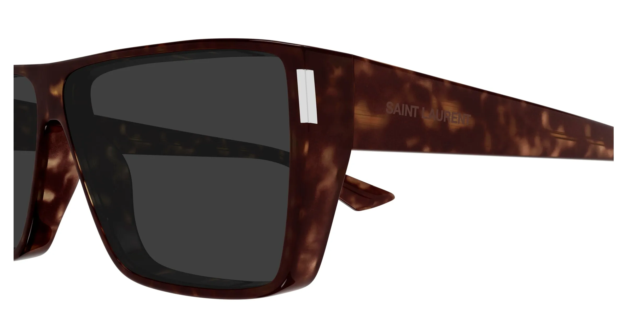 SAINT LAURENT SL 757 002 Occhiali da sole Bio-iniettato Havana Grigio Squadrata - immagine 3