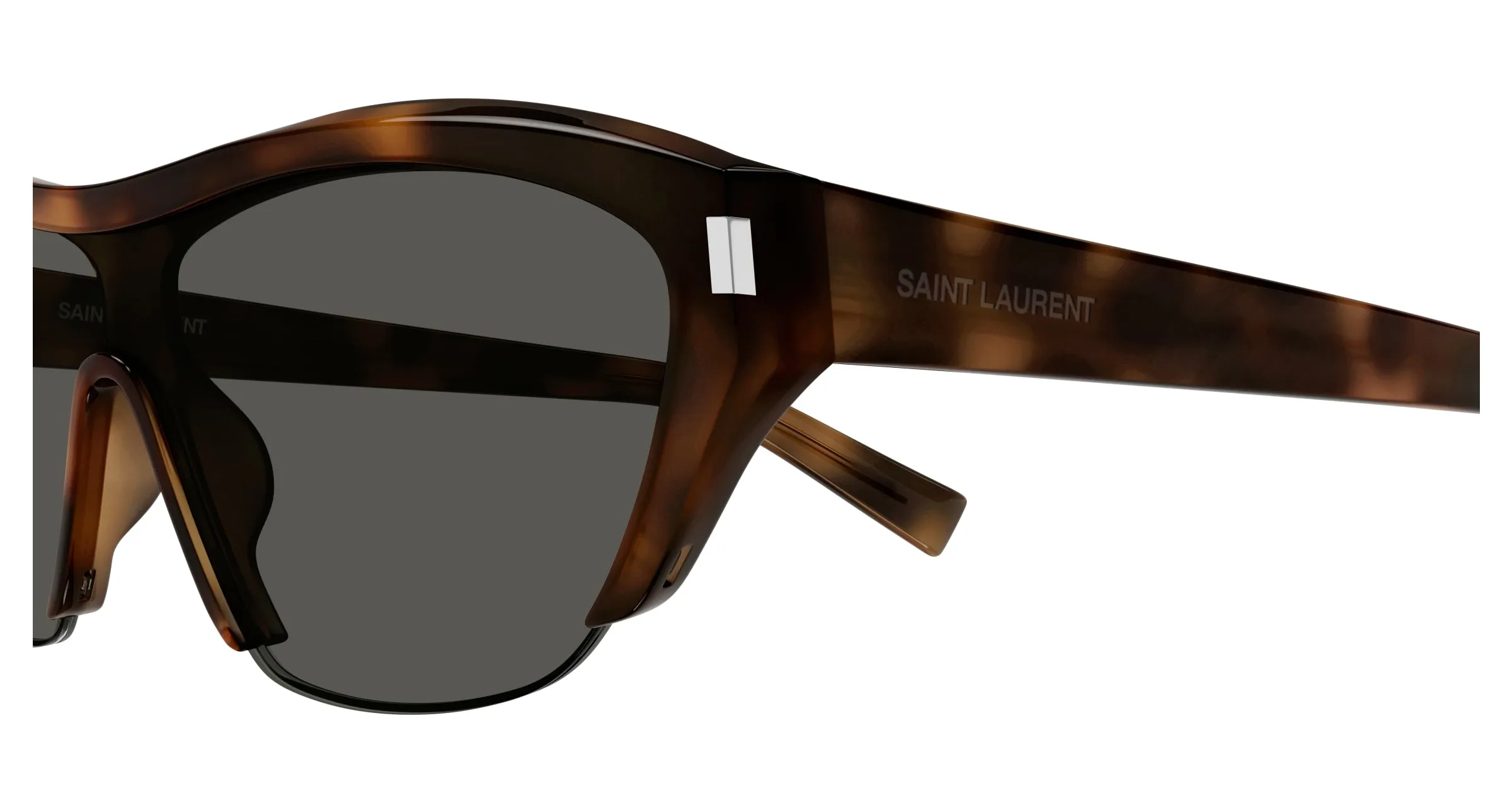 SAINT LAURENT SL 704 003 Occhiali da sole Acetato Havana Grigio Maschera - immagine 3