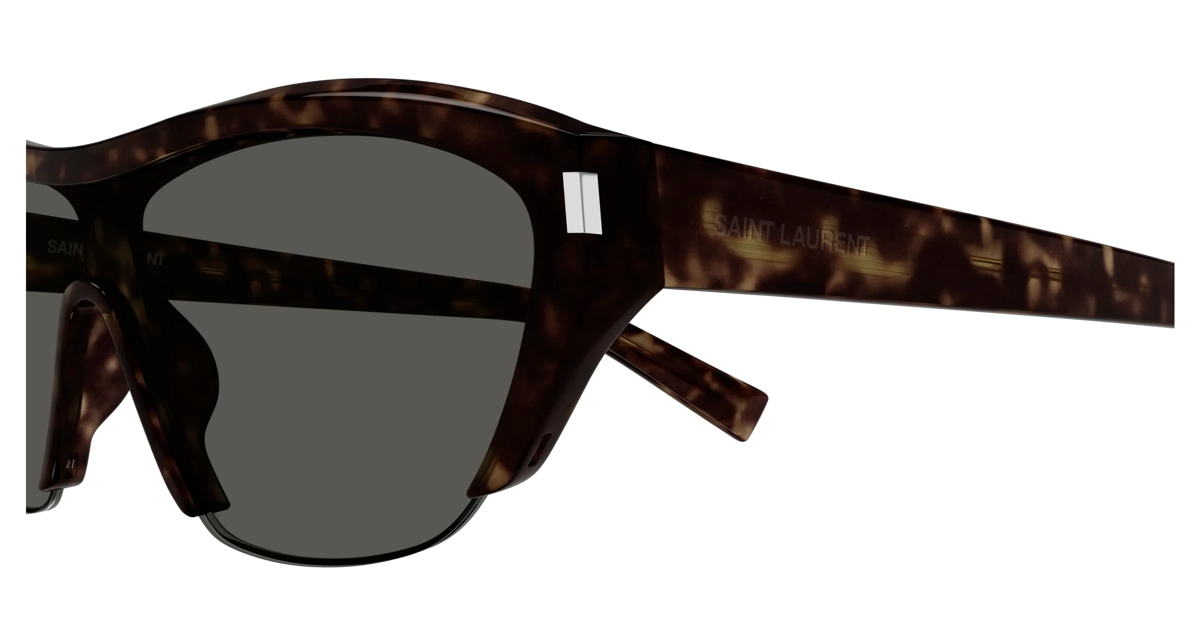 SAINT LAURENT SL 704 002 Occhiali da sole Acetato Havana Grigio Maschera - immagine 3