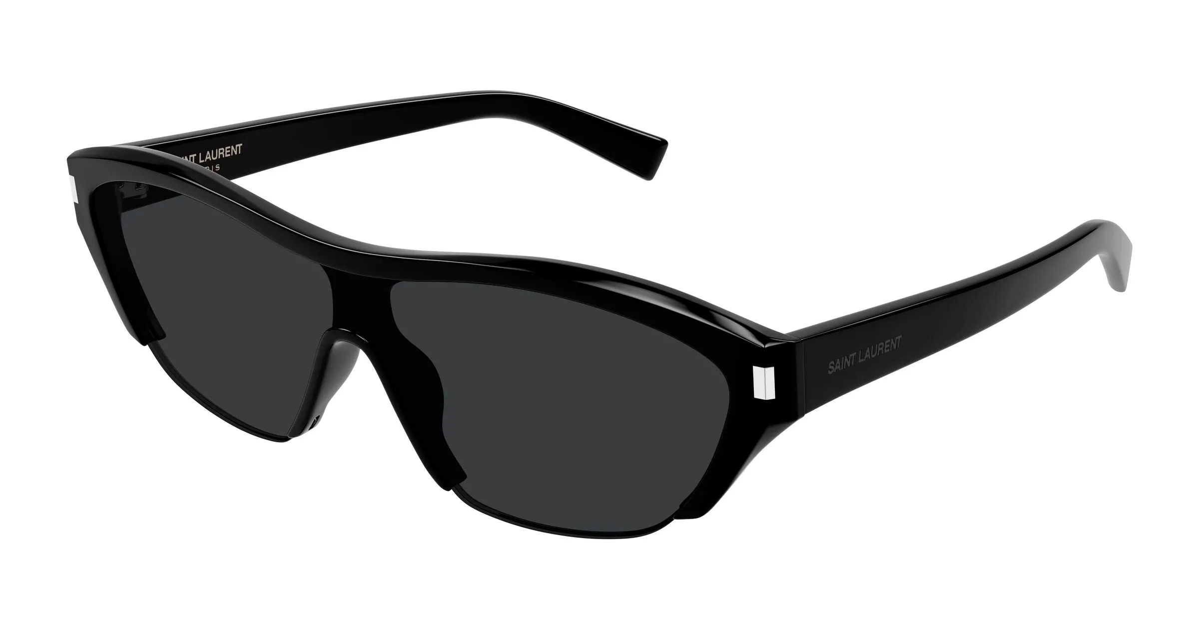 SAINT LAURENT SL 704 001 Occhiali da sole Acetato Nero Nero Maschera - immagine 1