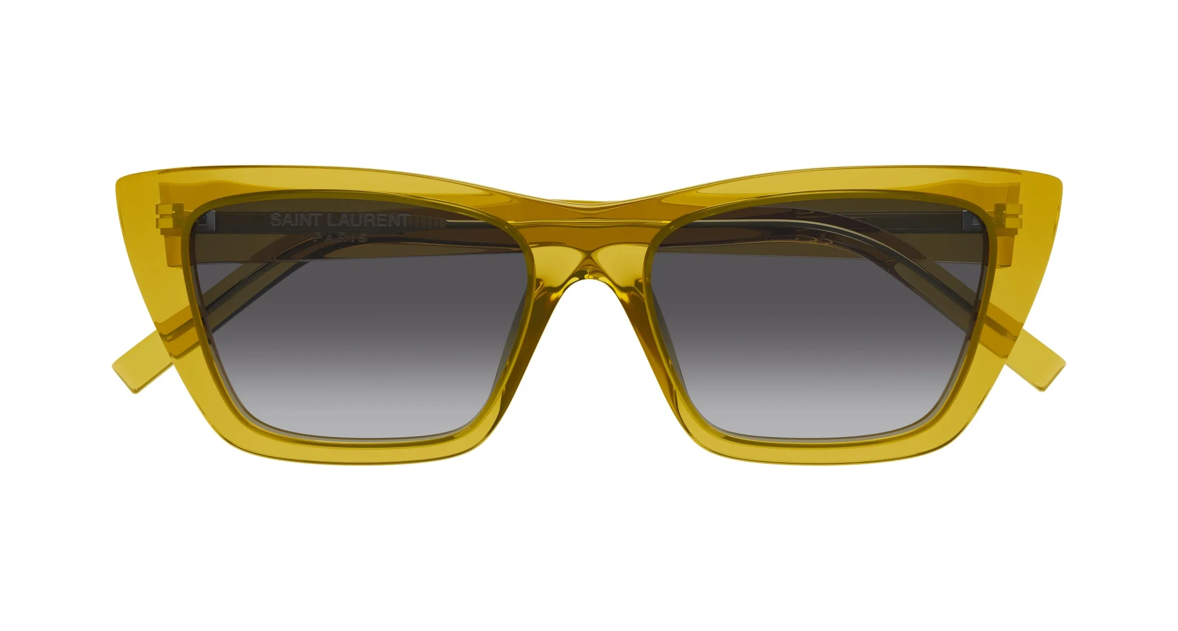 SAINT LAURENT SL 276 MICA 062 Occhiali da sole Acetato Giallo Fumo Cat Eye - immagine 2