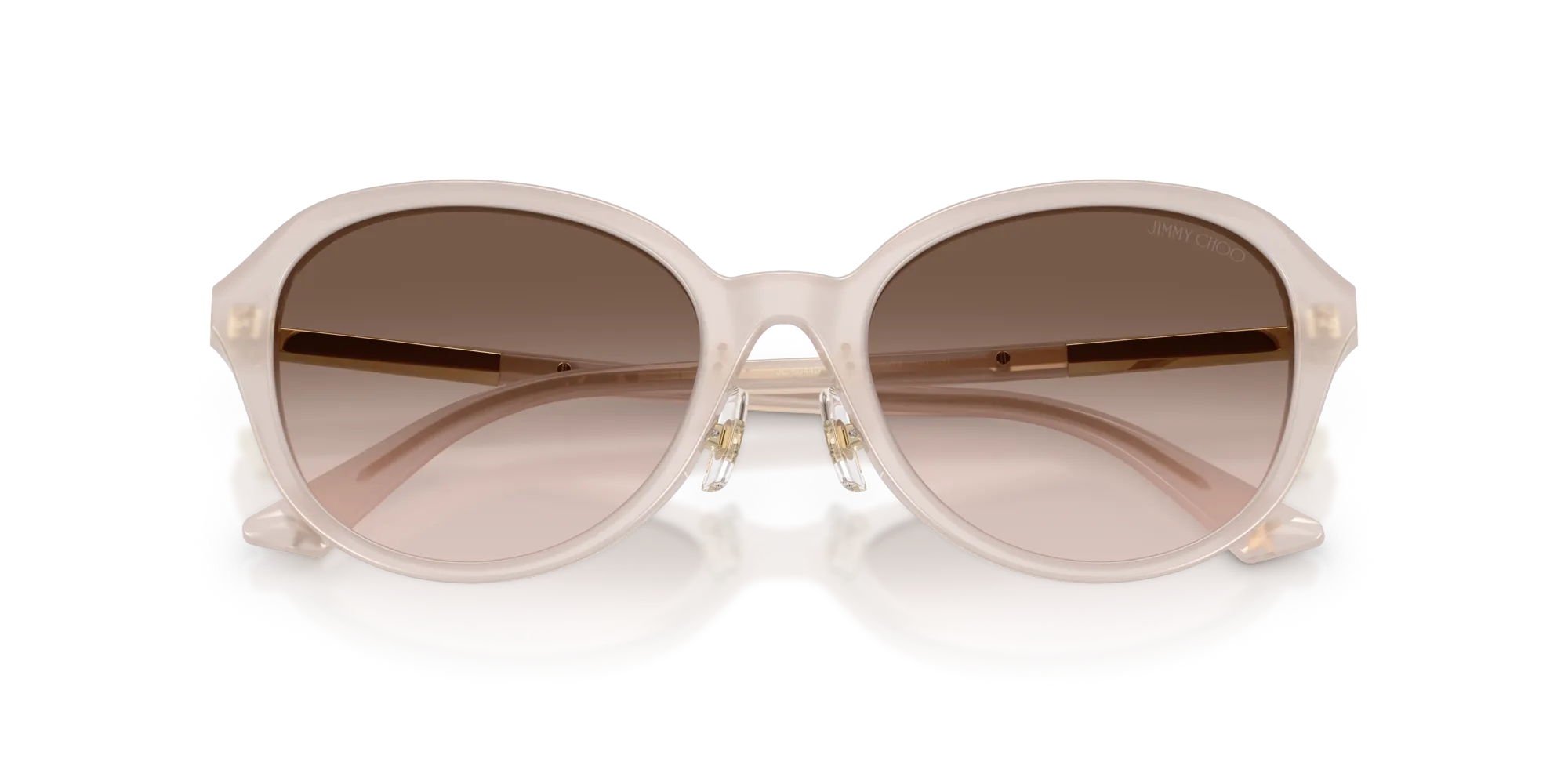 Jimmy Choo JC5044D 50253B Occhiali da sole Acetato Marrone Rosa Pantos Normale Sfumato - immagine 2