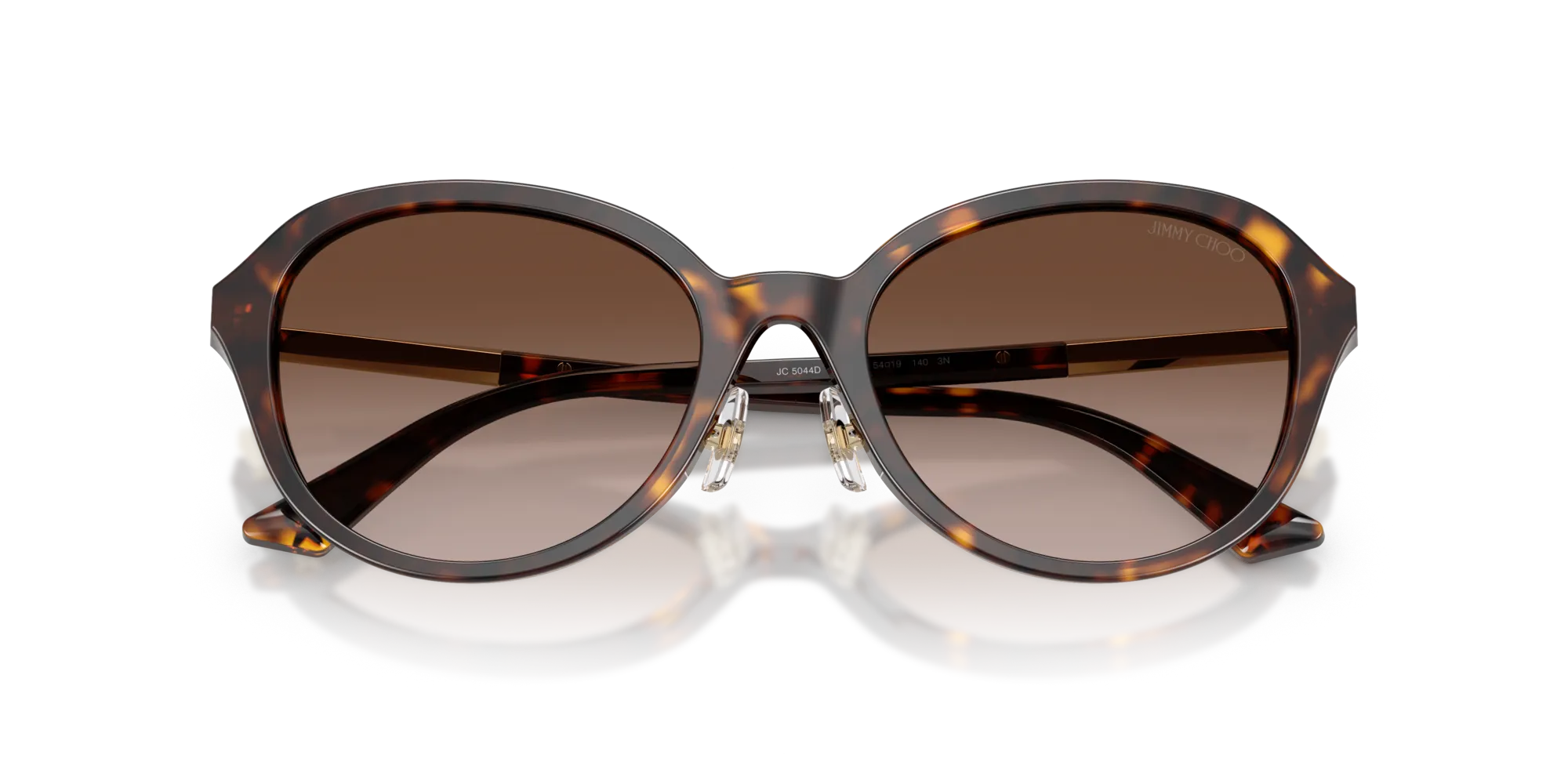 Jimmy Choo JC5044D 500213 Occhiali da sole Acetato Tartaruga Marrone Pantos Normale Sfumato - immagine 2