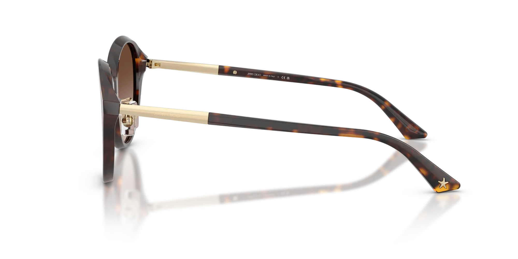Jimmy Choo JC5044D 500213 Occhiali da sole Acetato Tartaruga Marrone Pantos Normale Sfumato - immagine 4