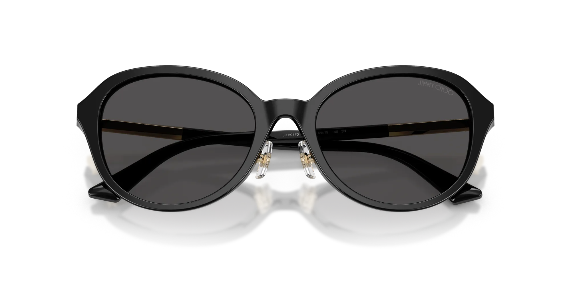 Jimmy Choo JC5044D 500087 Occhiali da sole Acetato Nero Grigio Pantos Normale - immagine 2