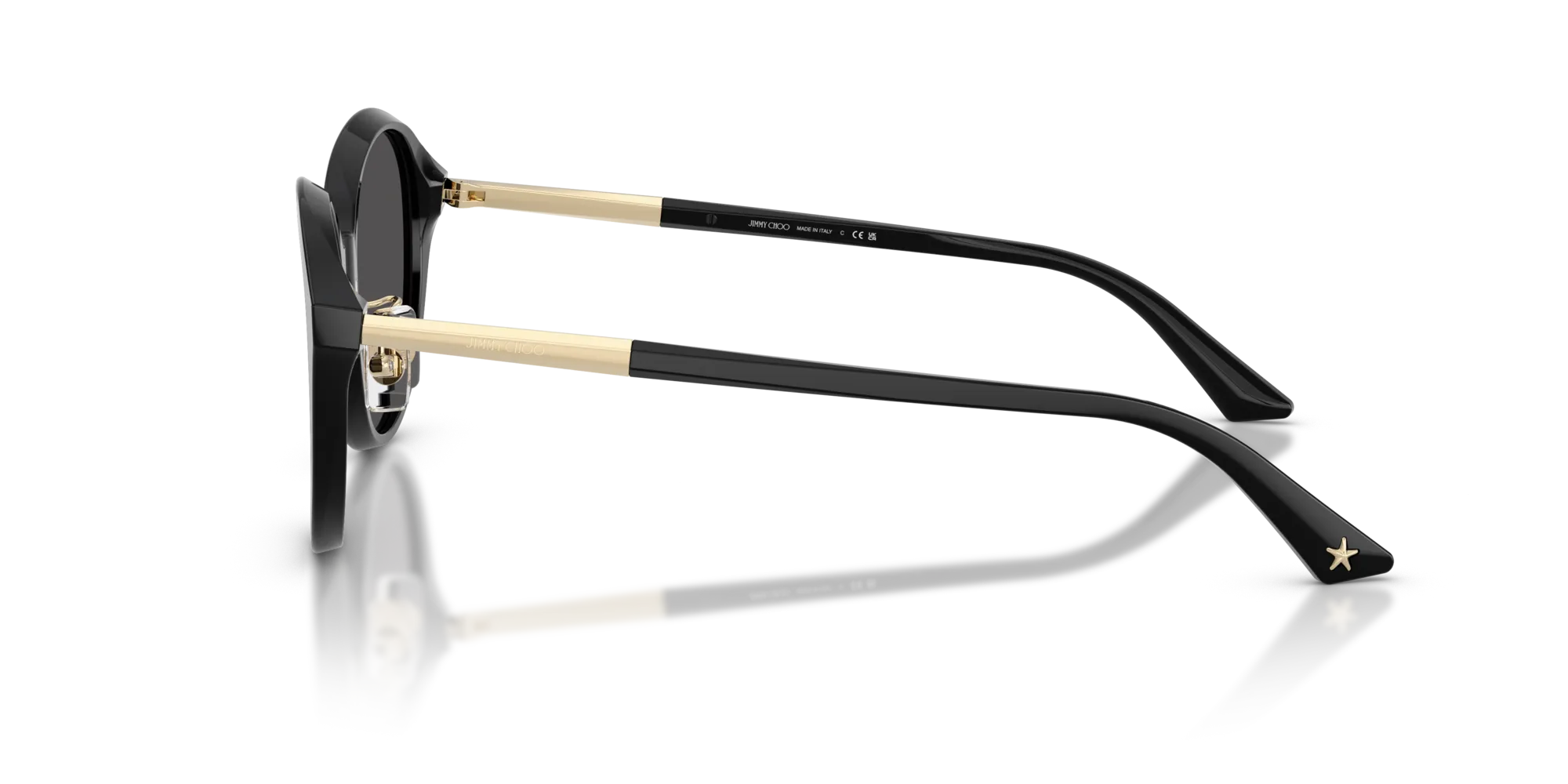Jimmy Choo JC5044D 500087 Occhiali da sole Acetato Nero Grigio Pantos Normale - immagine 4