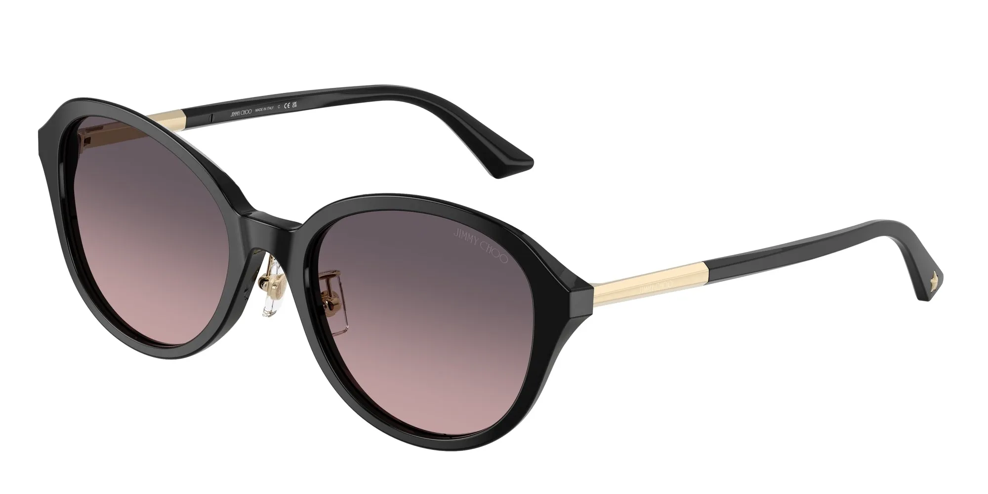 Jimmy Choo JC5044D 500046 Occhiali da sole Acetato Nero Rosa Pantos Normale Sfumato - immagine 1